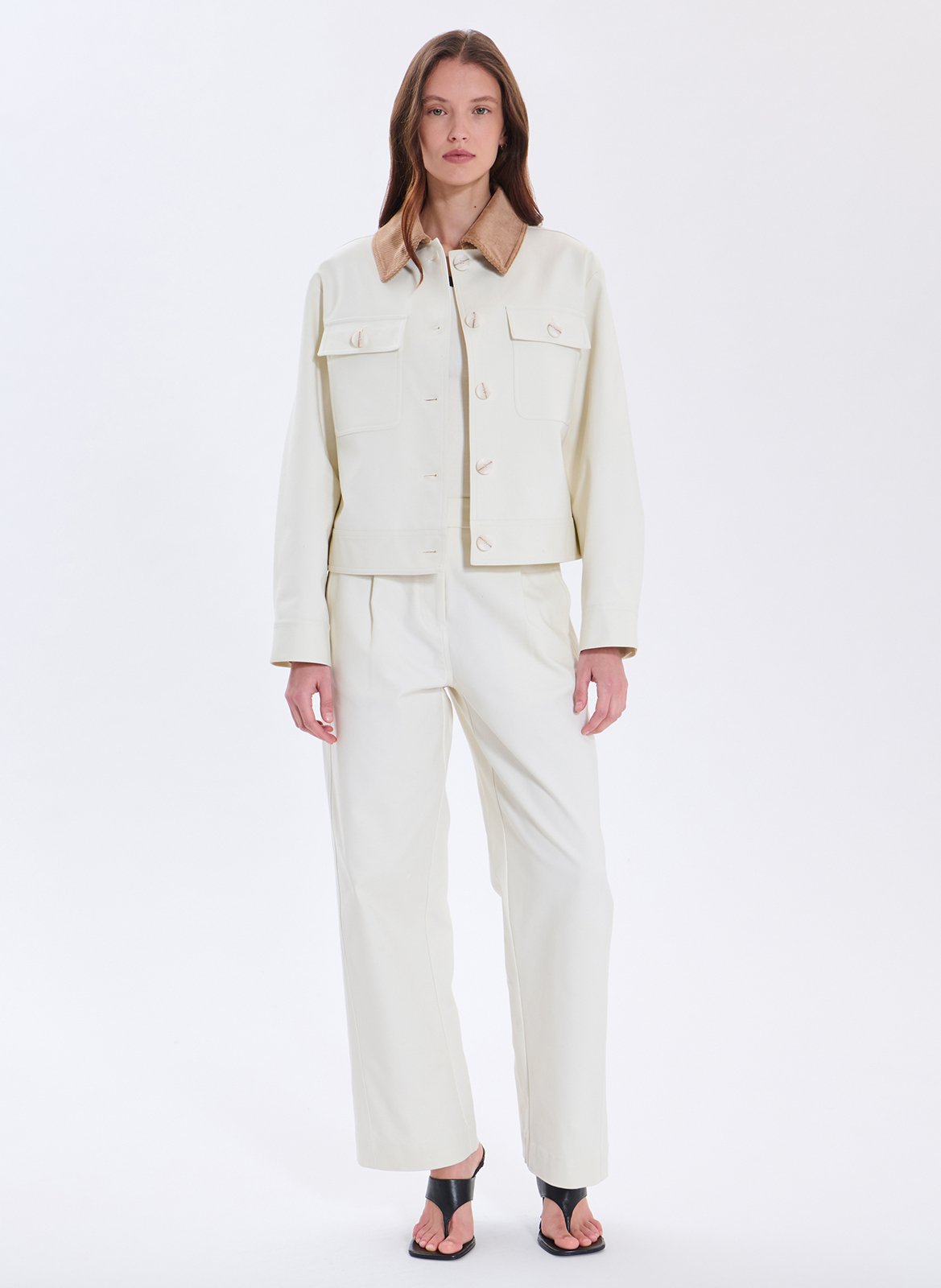 Cotton-blend bucket hat ZAPA White