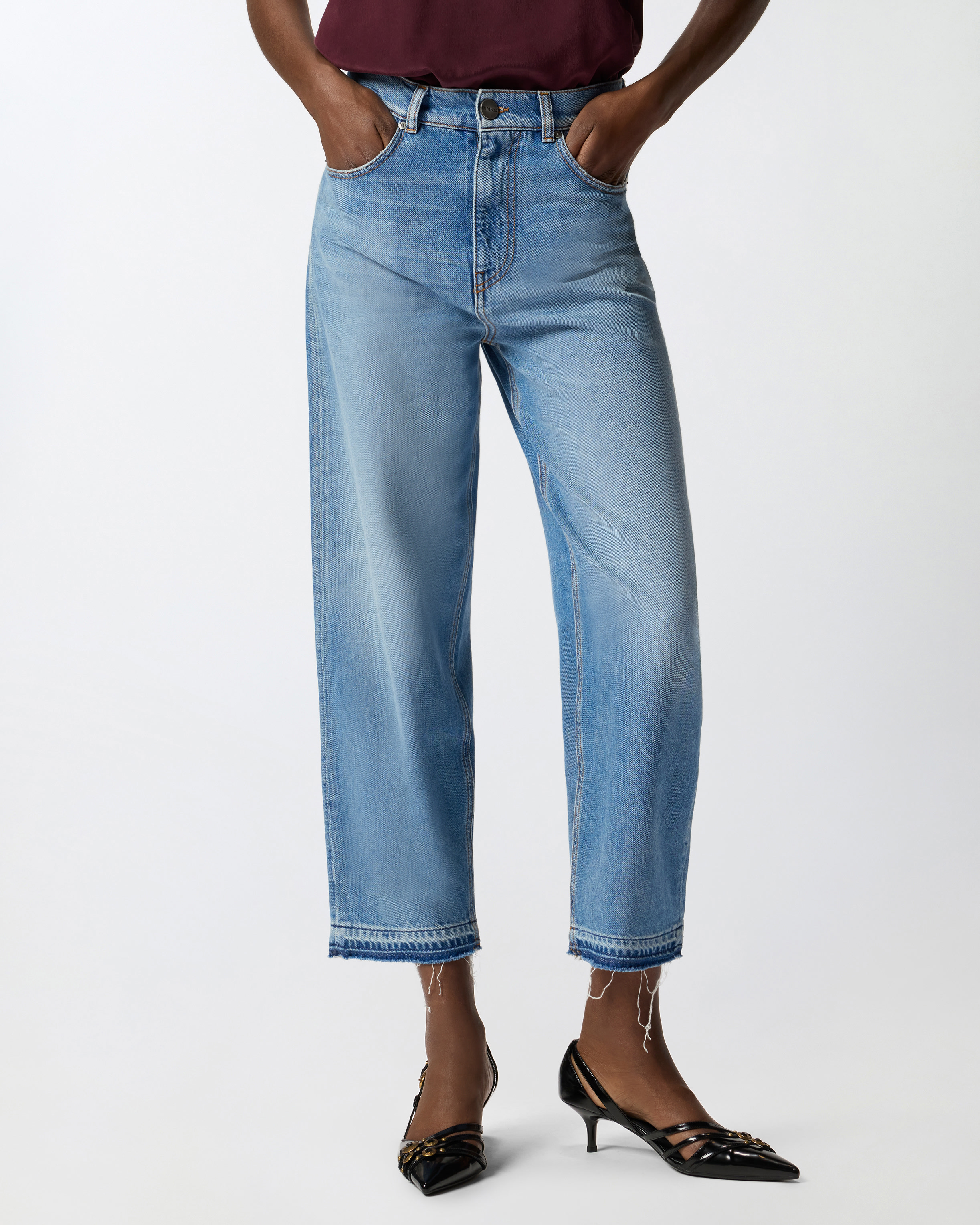Faded balloon jeans PINKO Blue