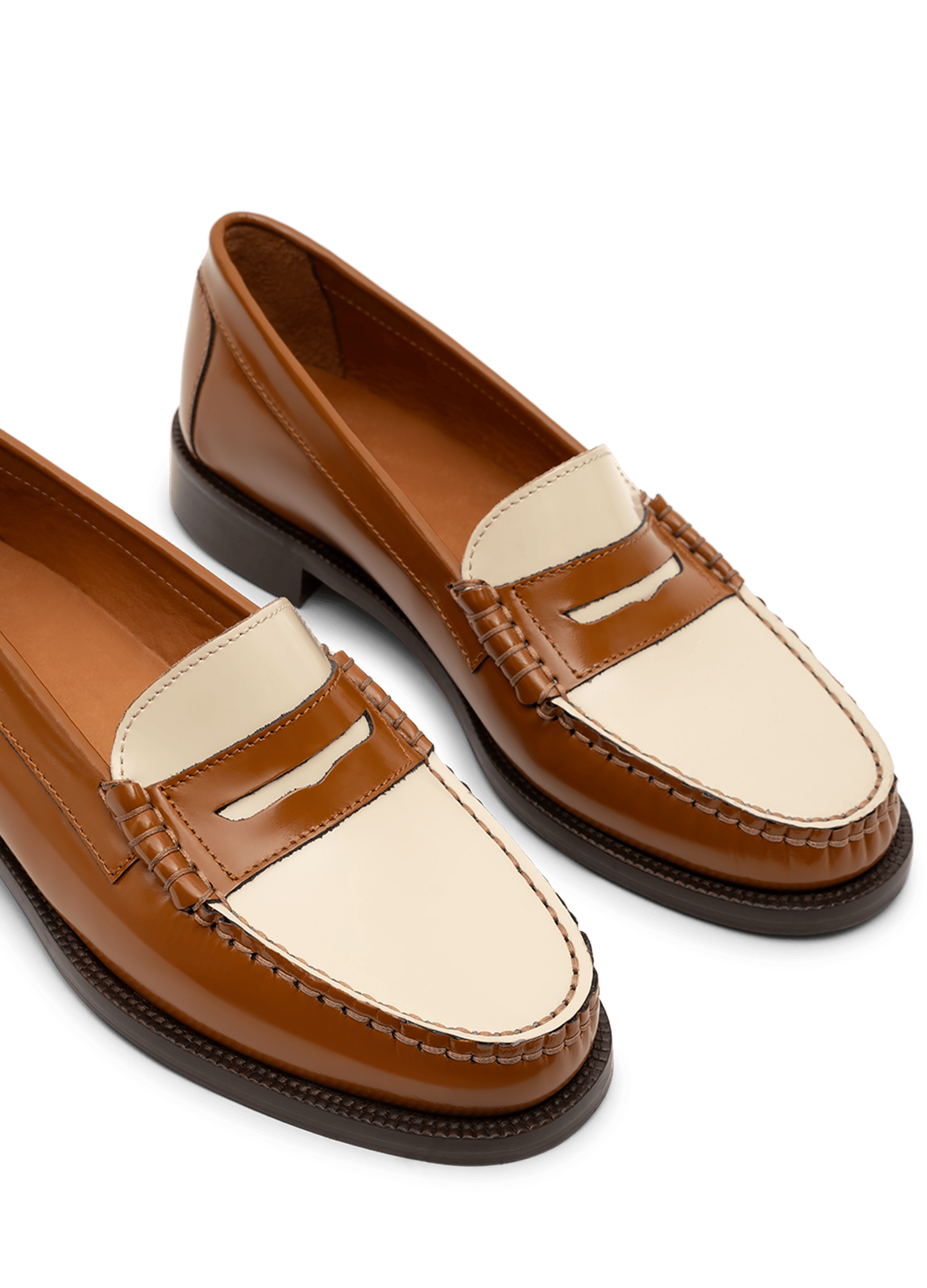 Brown brushed leather loafers PARALLELE PARIS Brown