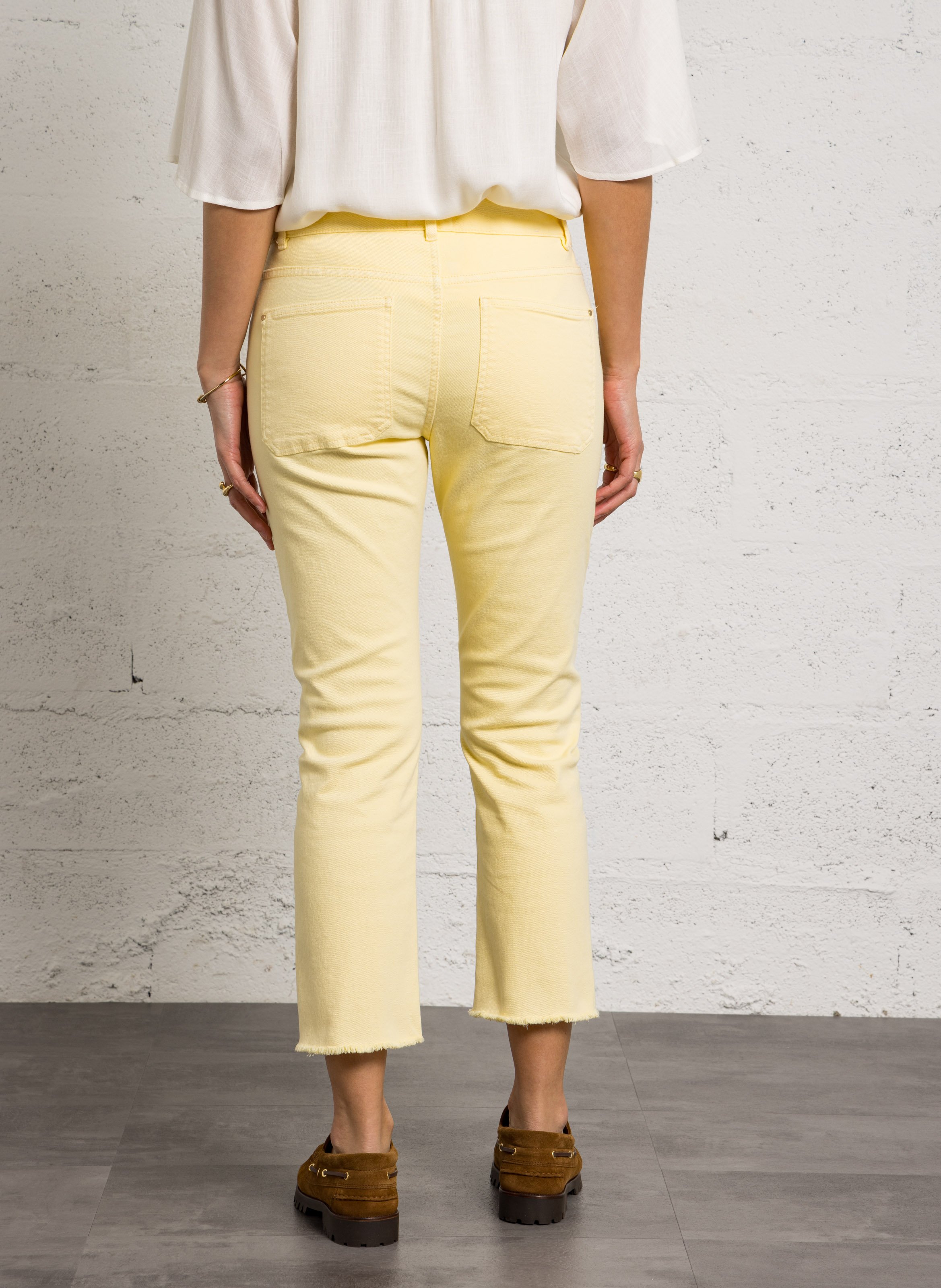 Rechte 7/8-jeans met 5 zakken MAISON 123 Geel