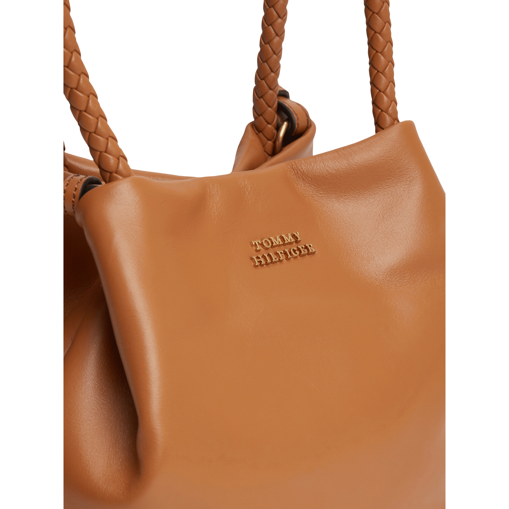 Mini sac seau en cuir TOMMY HILFIGER Marron
