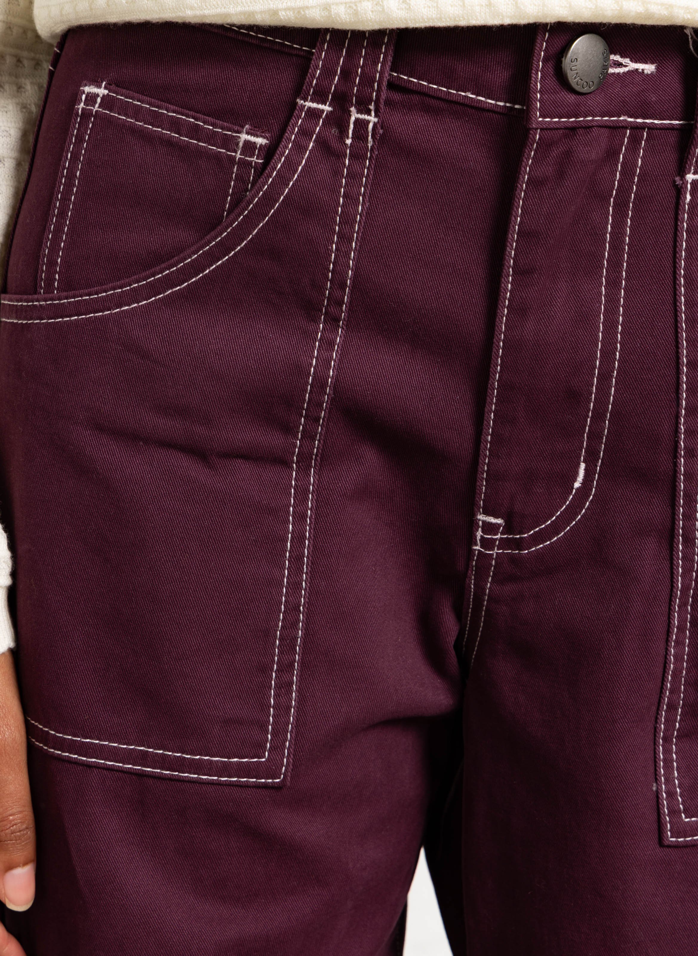 Jean large en coton | Prune SUNCOO Femme