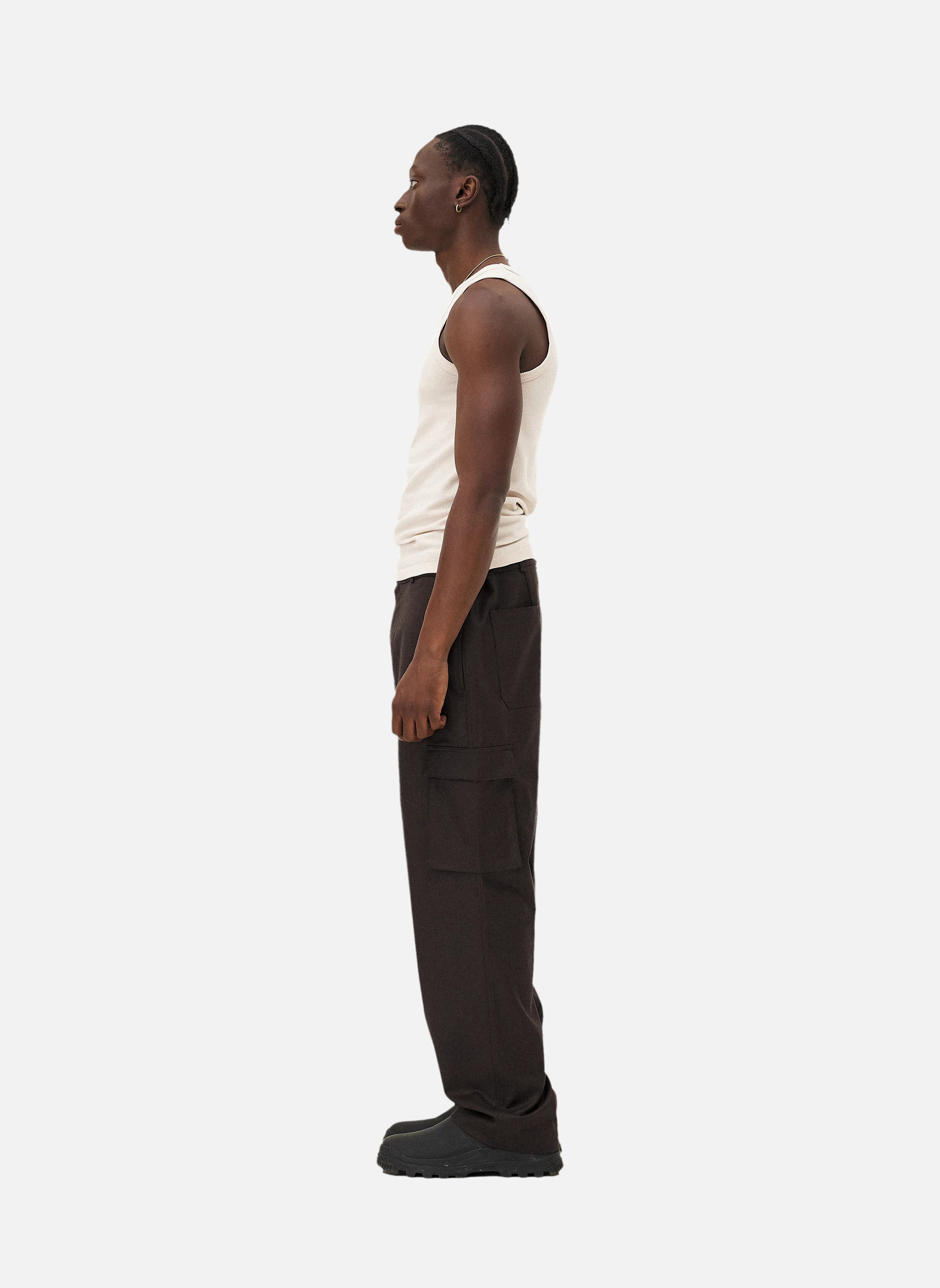 Fitted tank top Leo ecru Noyoco Red