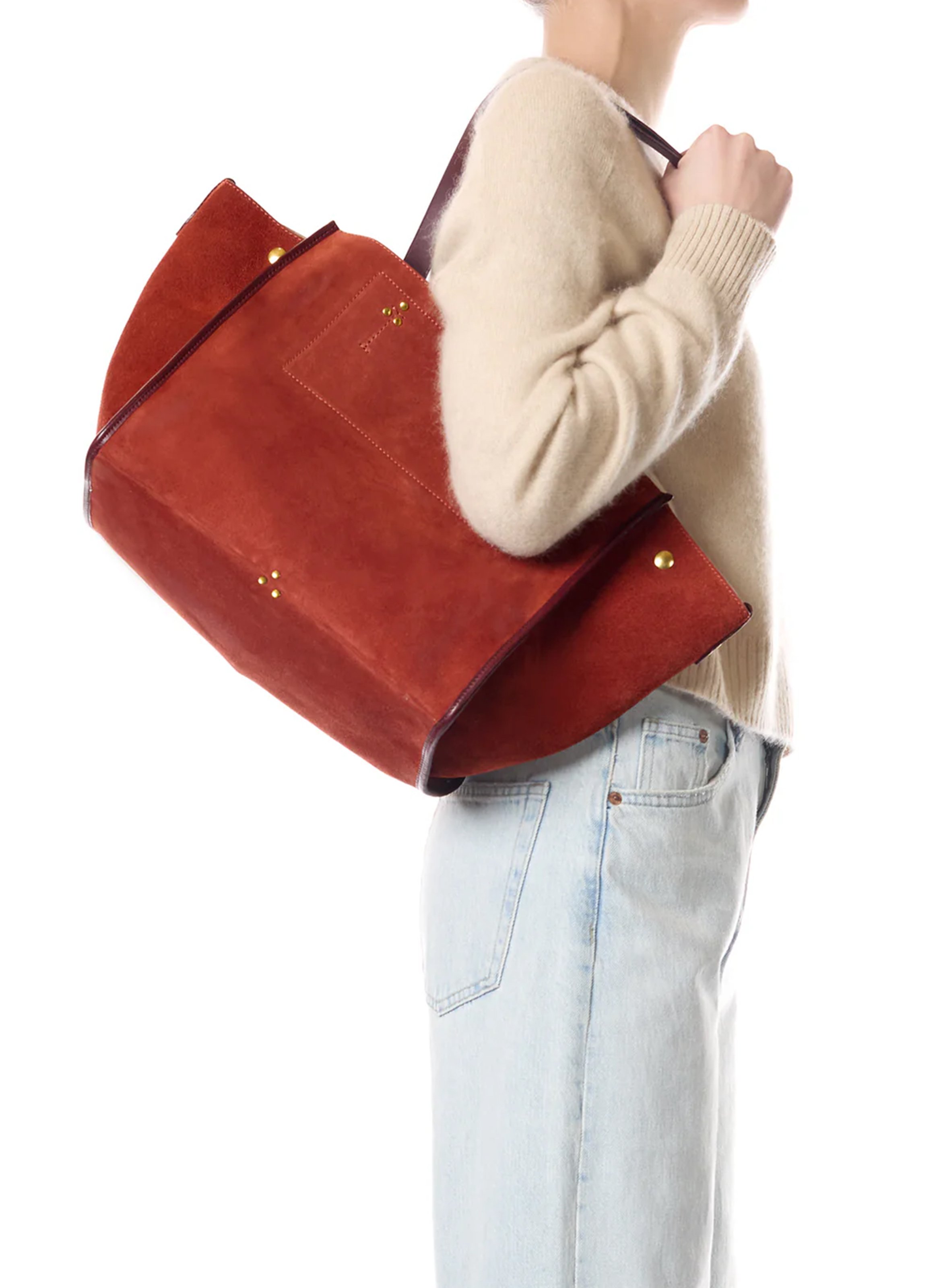 Leather tote bag | Red JEROME DREYFUSS Women