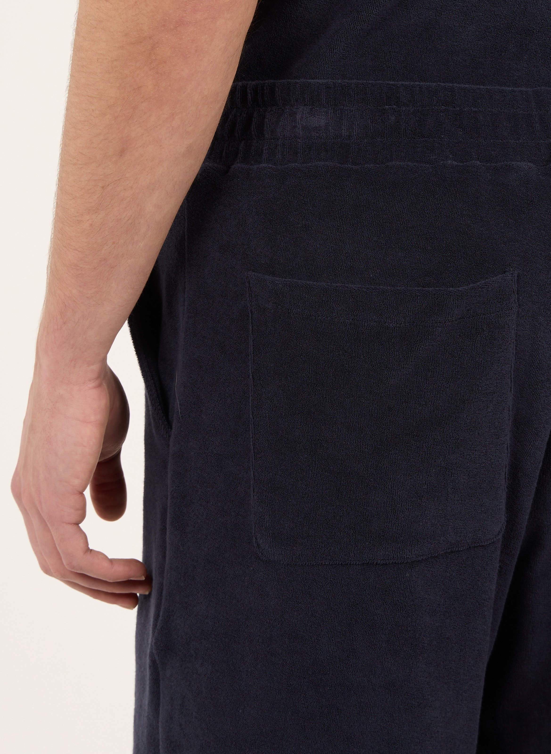 Recht, katoenen short SAISON 1865 Blauw