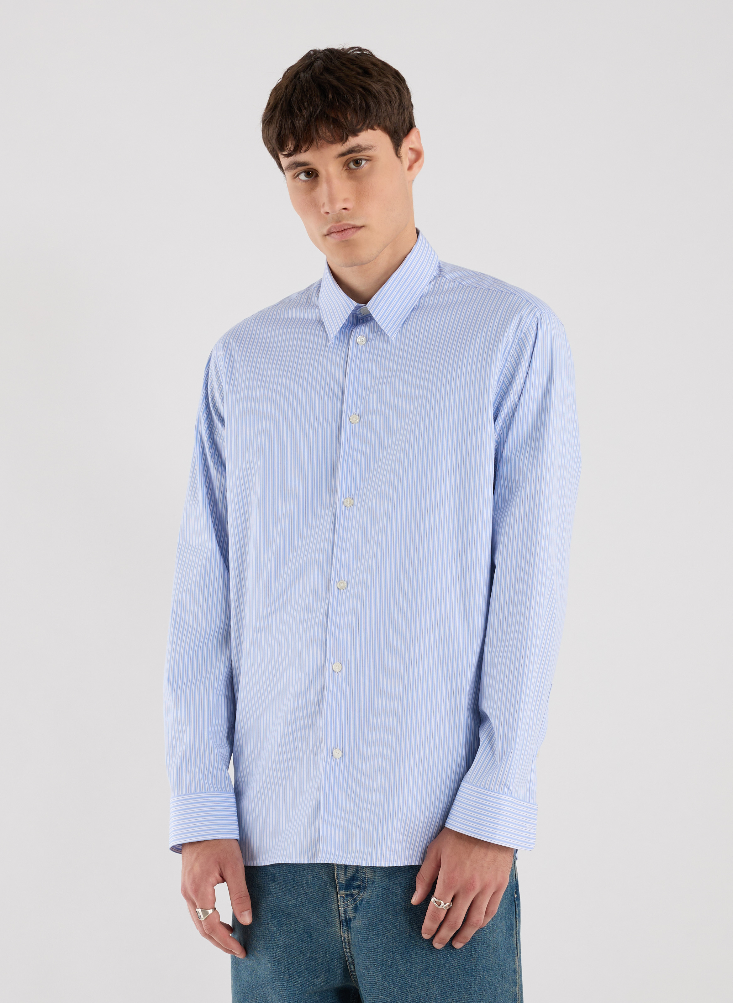 Colonel plain shirt SAISON 1865 Blue
