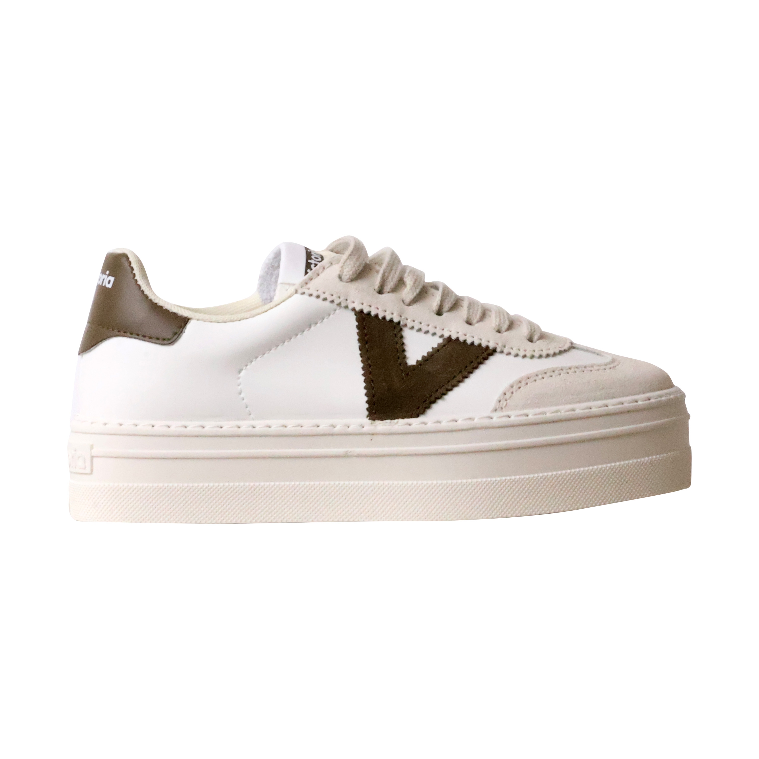 Leather trainers VICTORIA Khaki