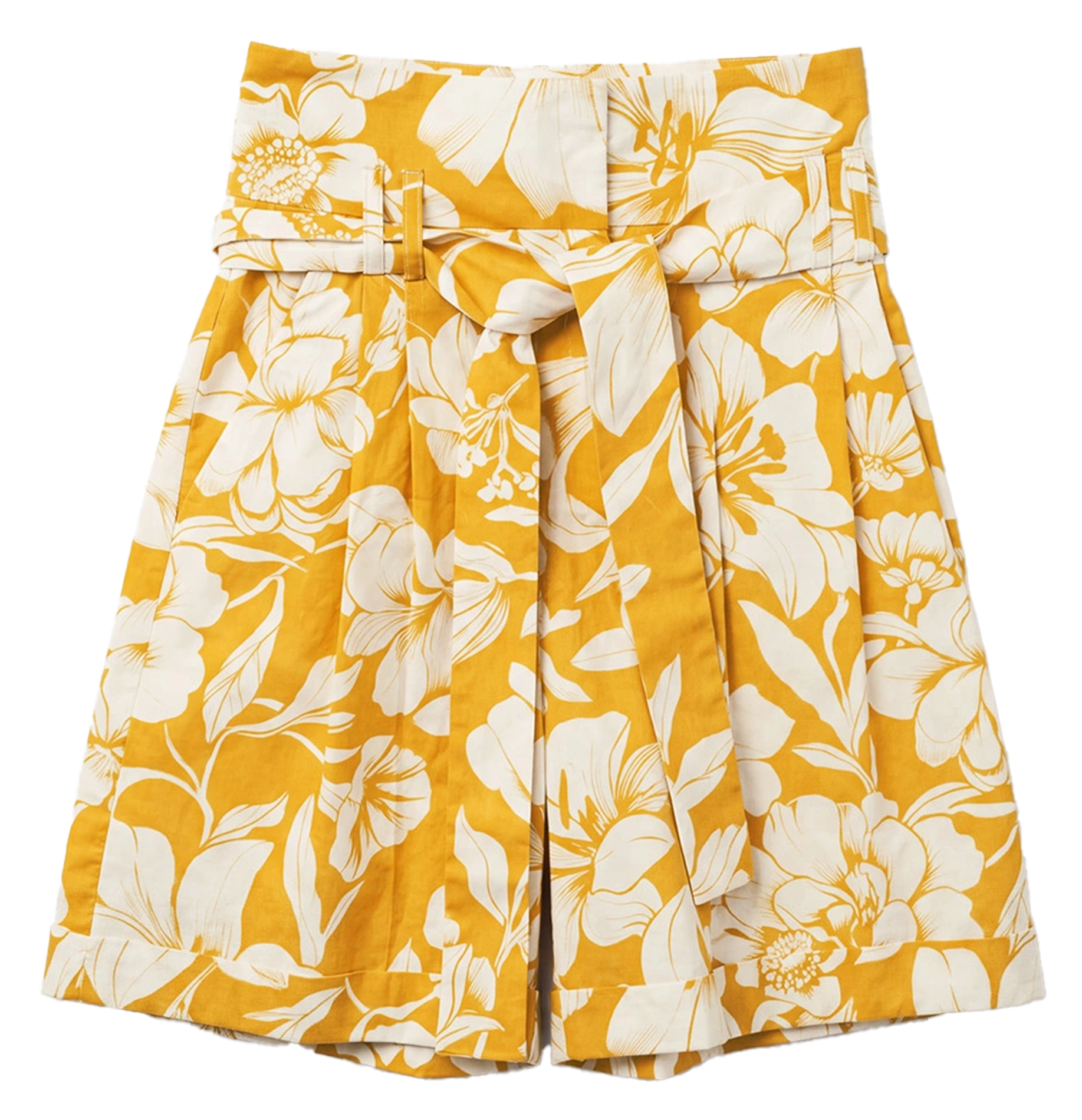 Short with floral print TARA JARMON Yellow