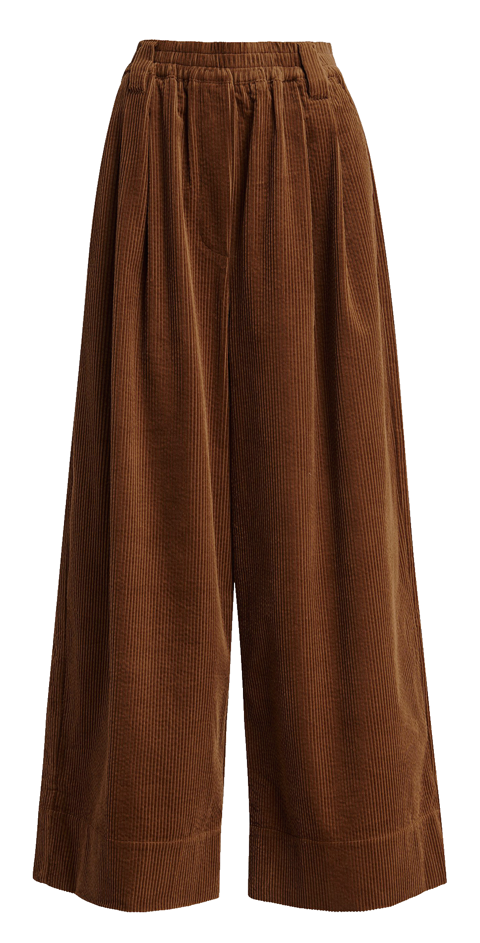 Wijde, katoenen broek ESSENTIEL ANTWERP Bruin