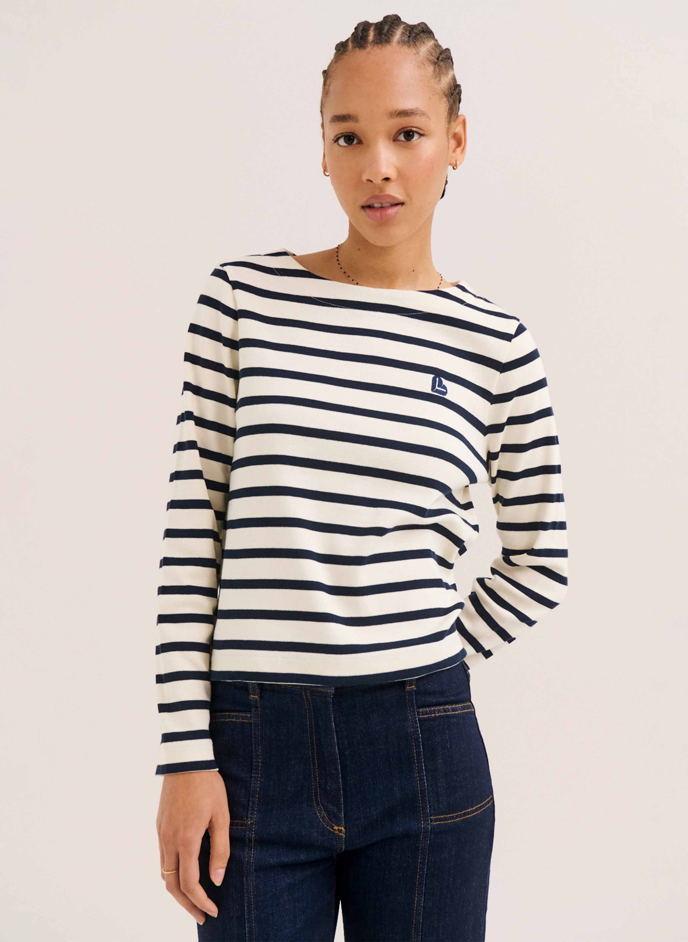 Regular-fit, katoenen T-shirt met ronde hals PABLO Blauw