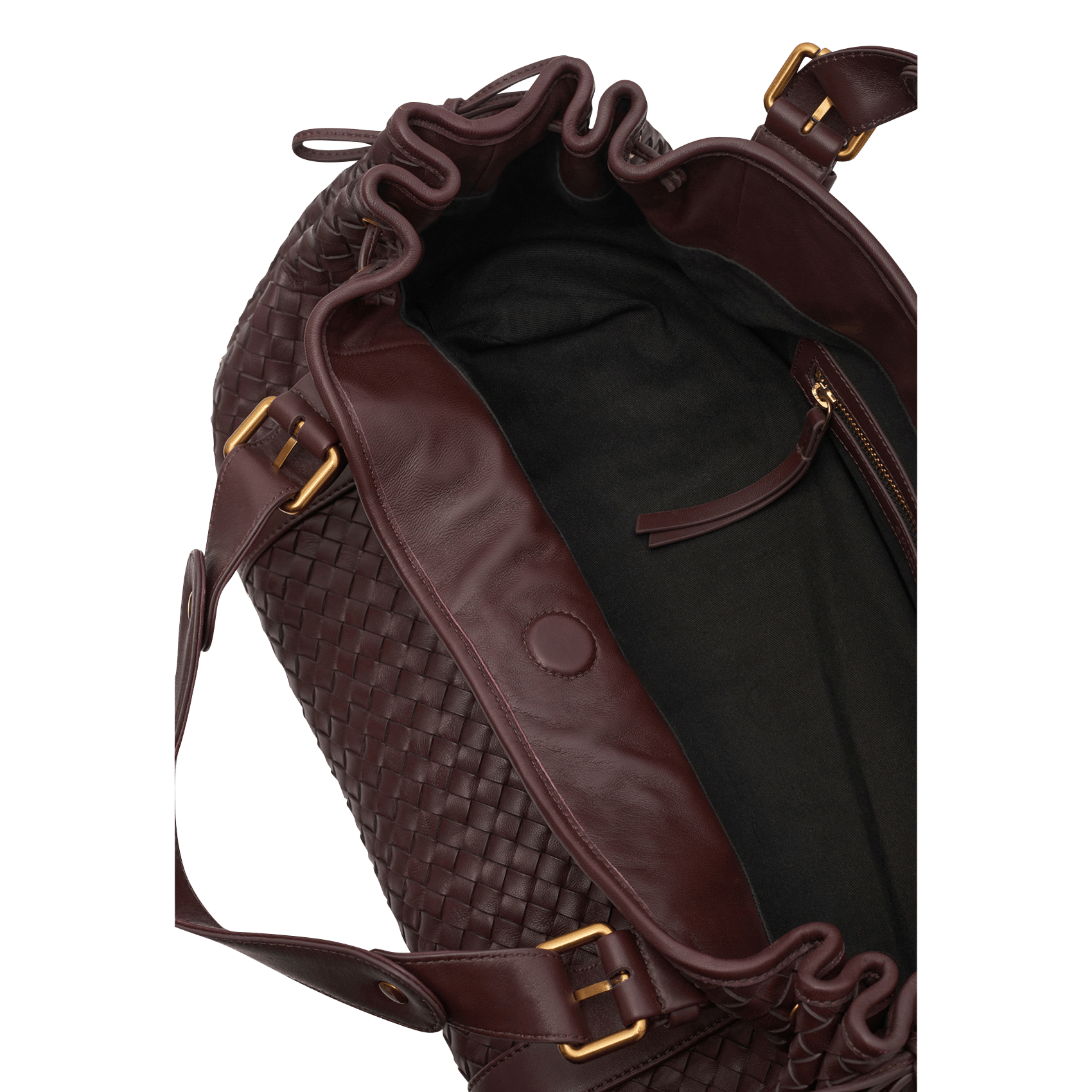 Leren handtas met vlechtwerk GERARD DAREL Rood