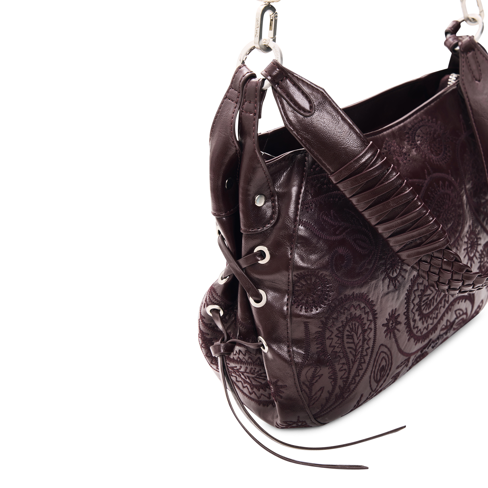 Sac porté épaule brodé DESIGUAL Rouge