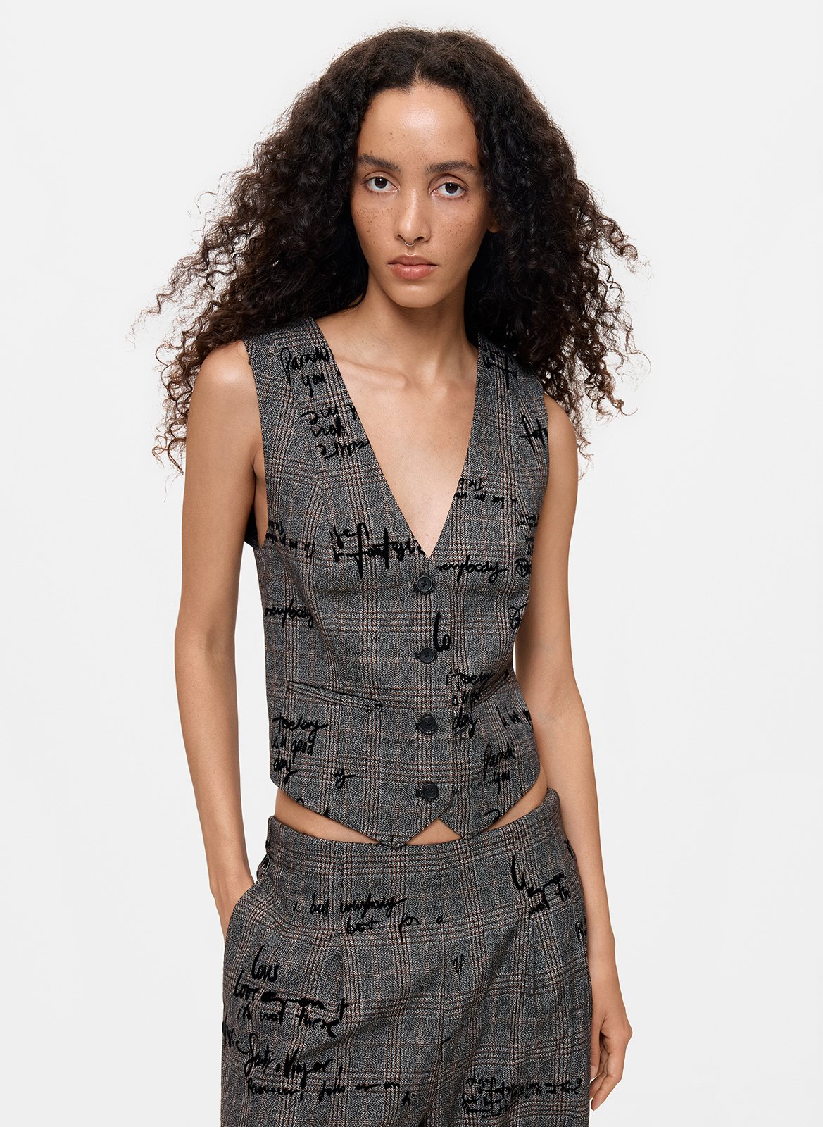 Veste sans manches à motif DESIGUAL Noir