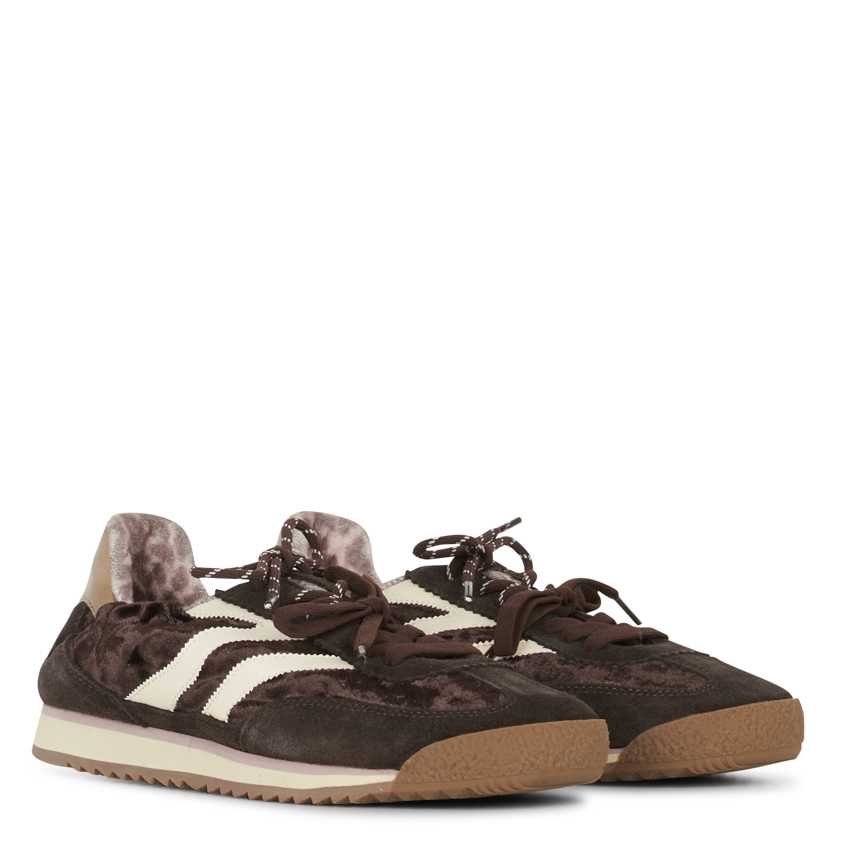 Baskets basses en cuir MRP Marron
