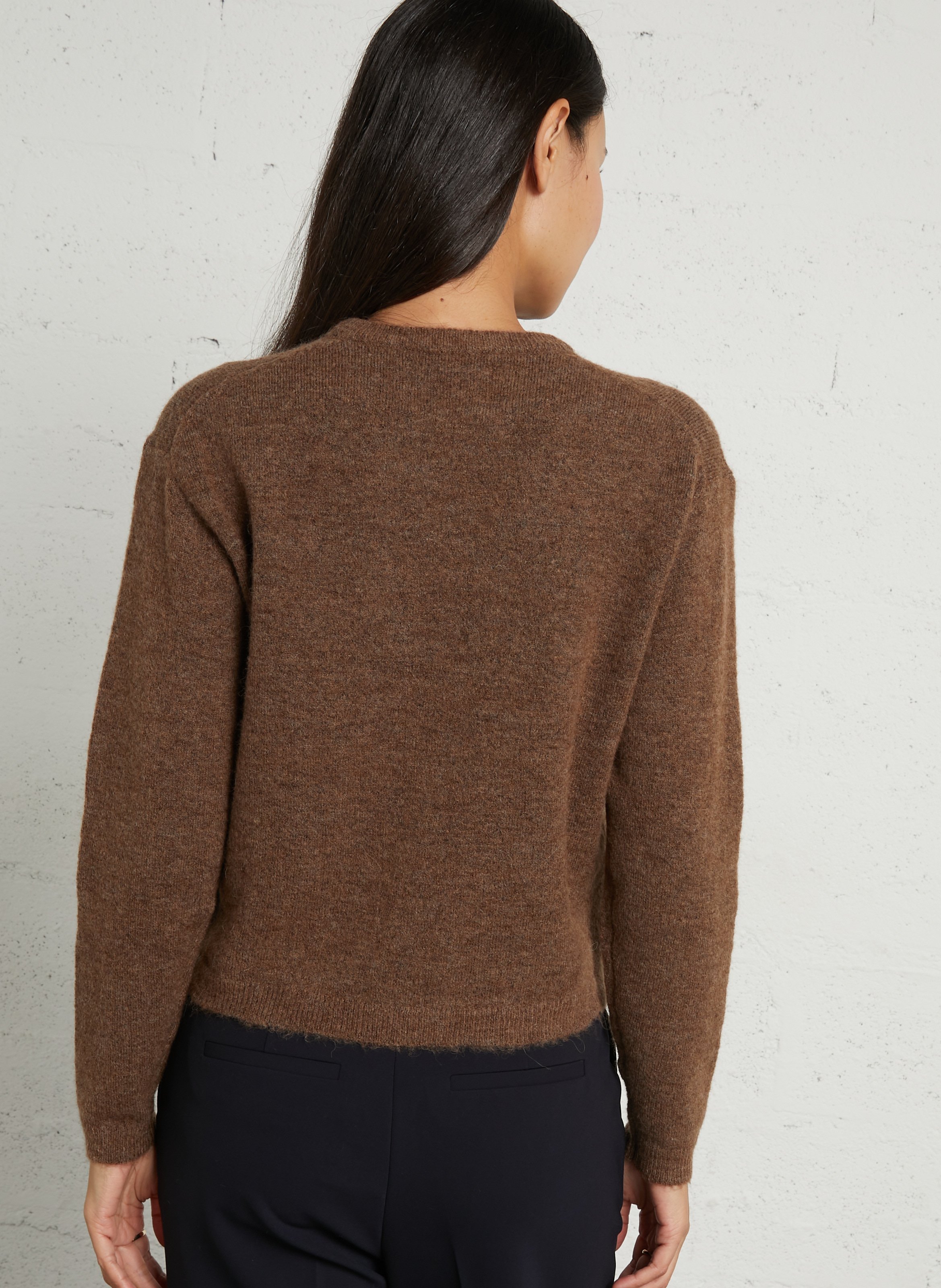 Weiter Pullover mit Rundhalsausschnitt LEON & HARPER Braun