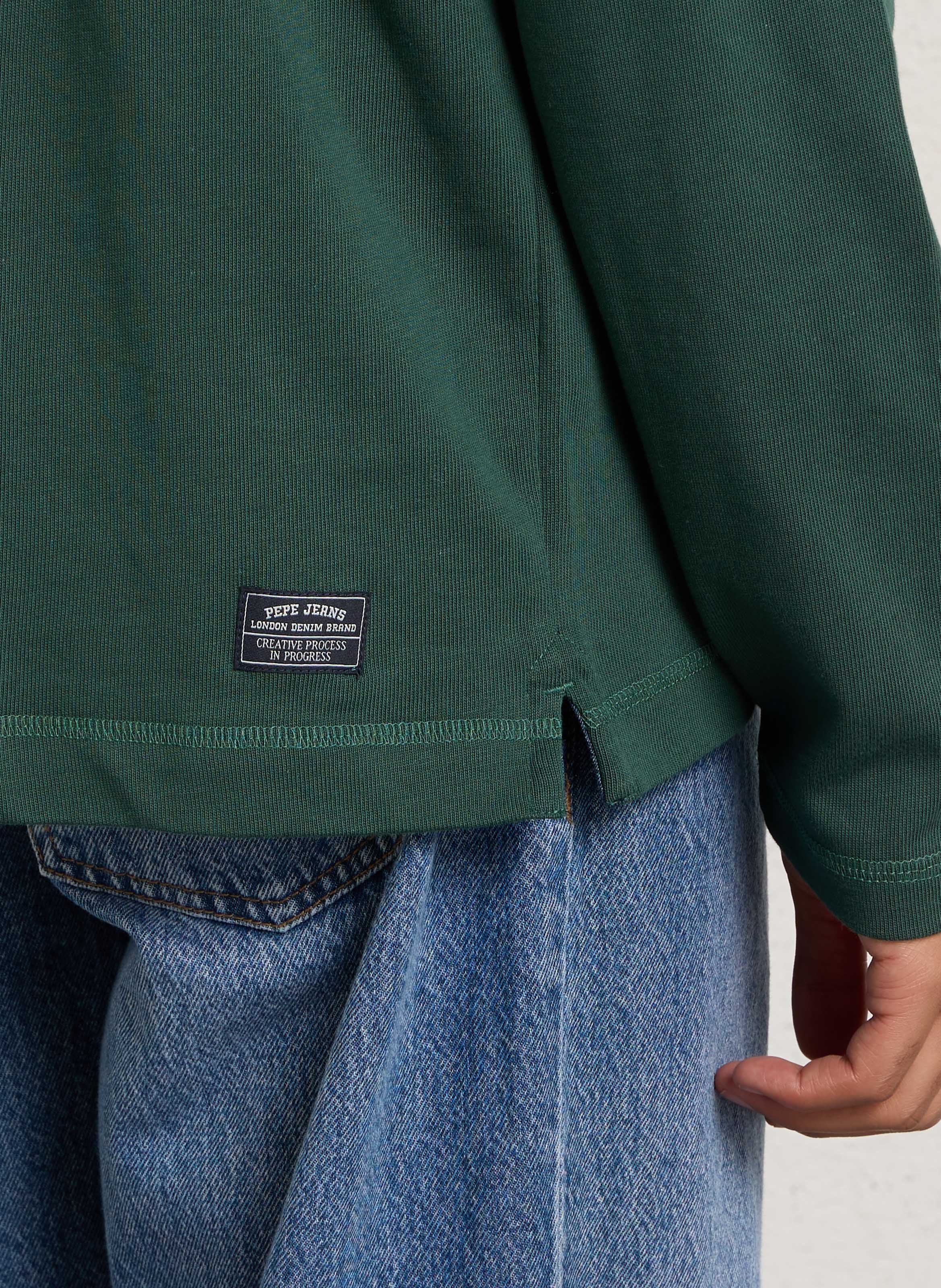 Gerade geschnittenes Poloshirt aus Baumwolle PEPE JEANS Grun