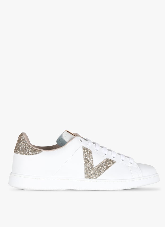 Baskets Basses En Cuir Platino Victoria Femme Place des Tendances