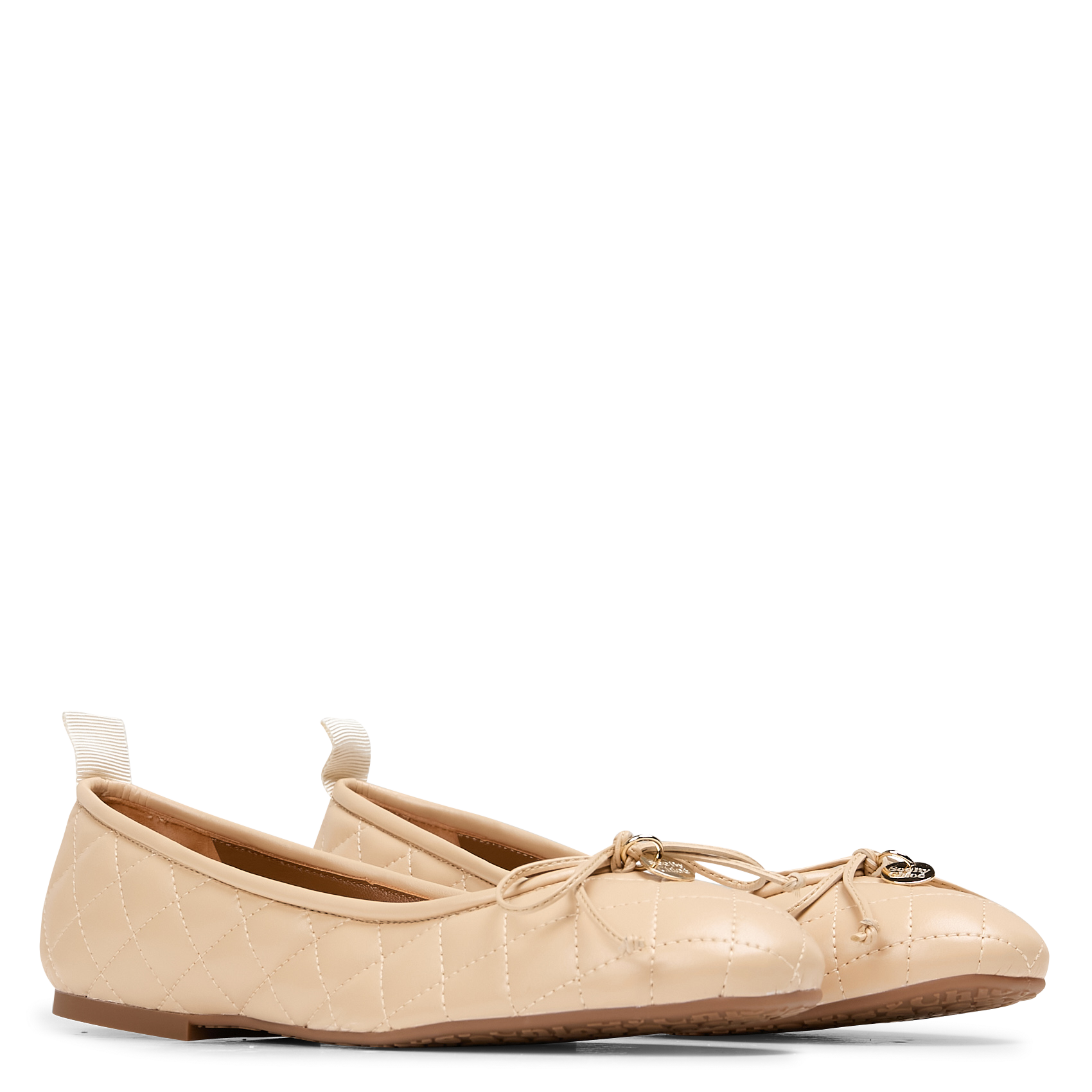Quilted faux leather ballet flats SEE BY CHLOE Beige