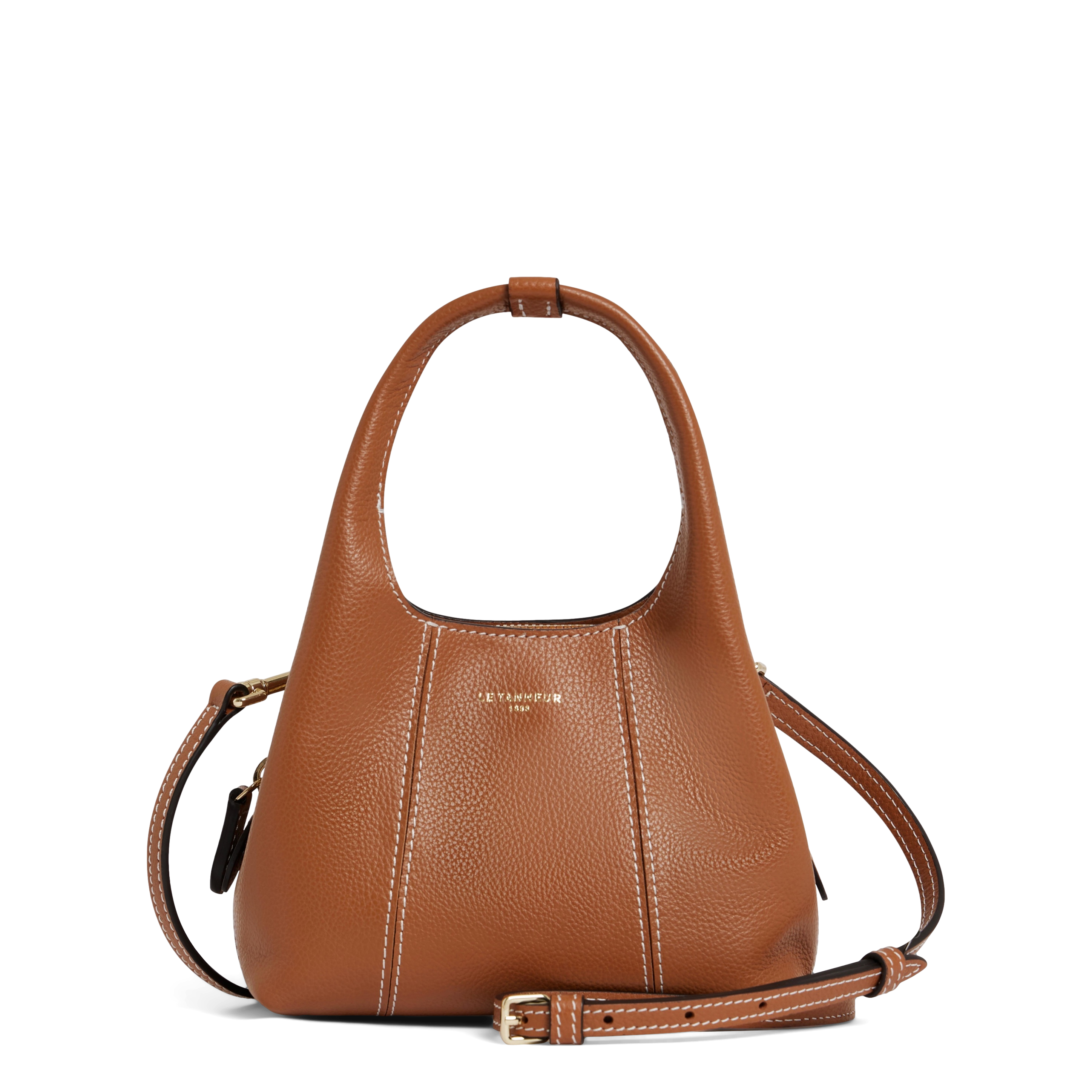 Mini sac à main en cuir LE TANNEUR Marron
