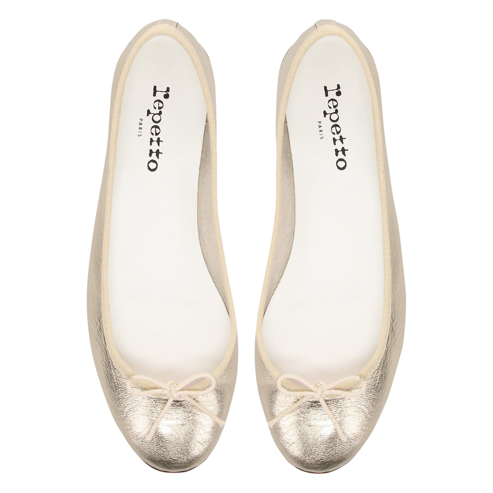 Metallic leren ballerina's REPETTO Goudkleurig