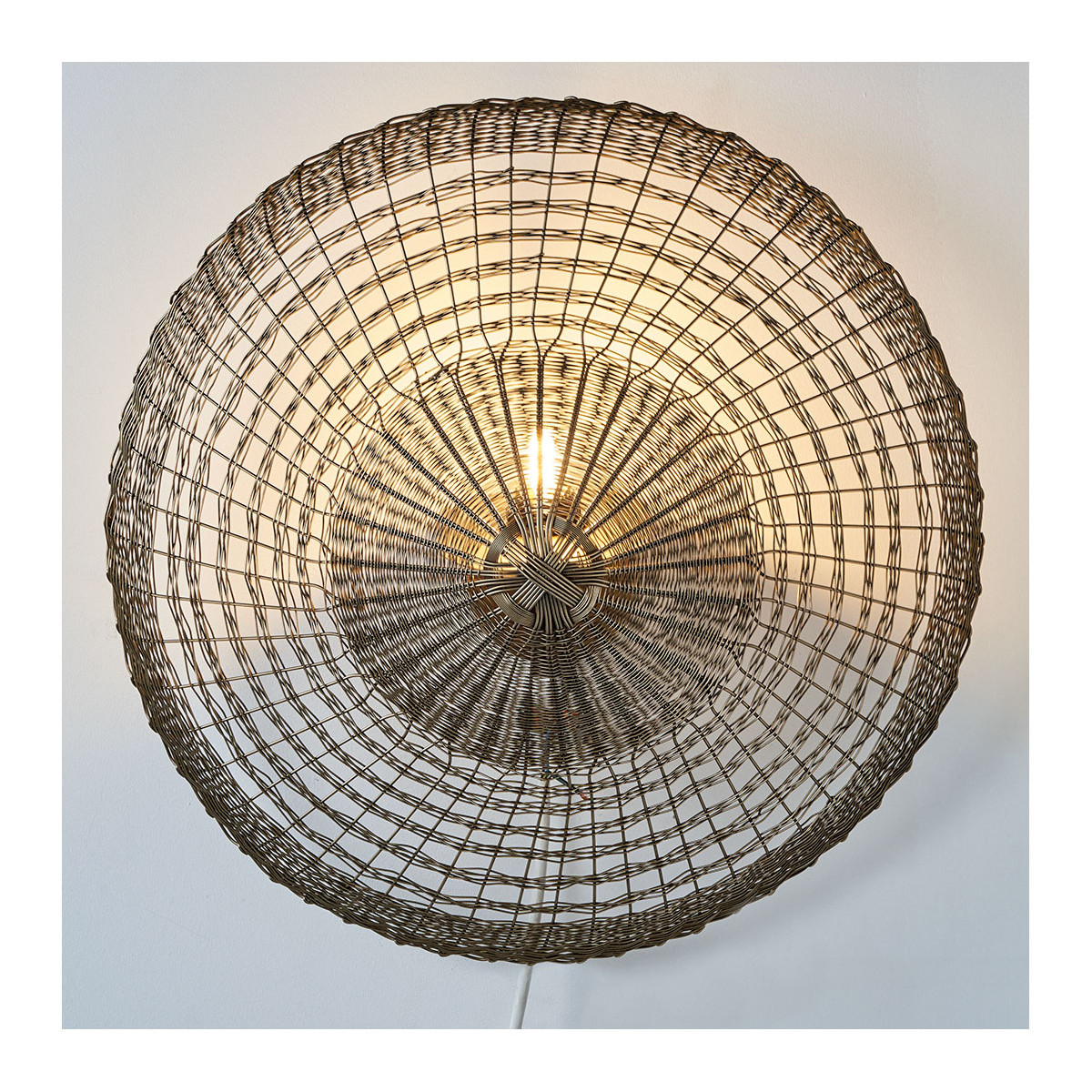 Metal wall light Brown