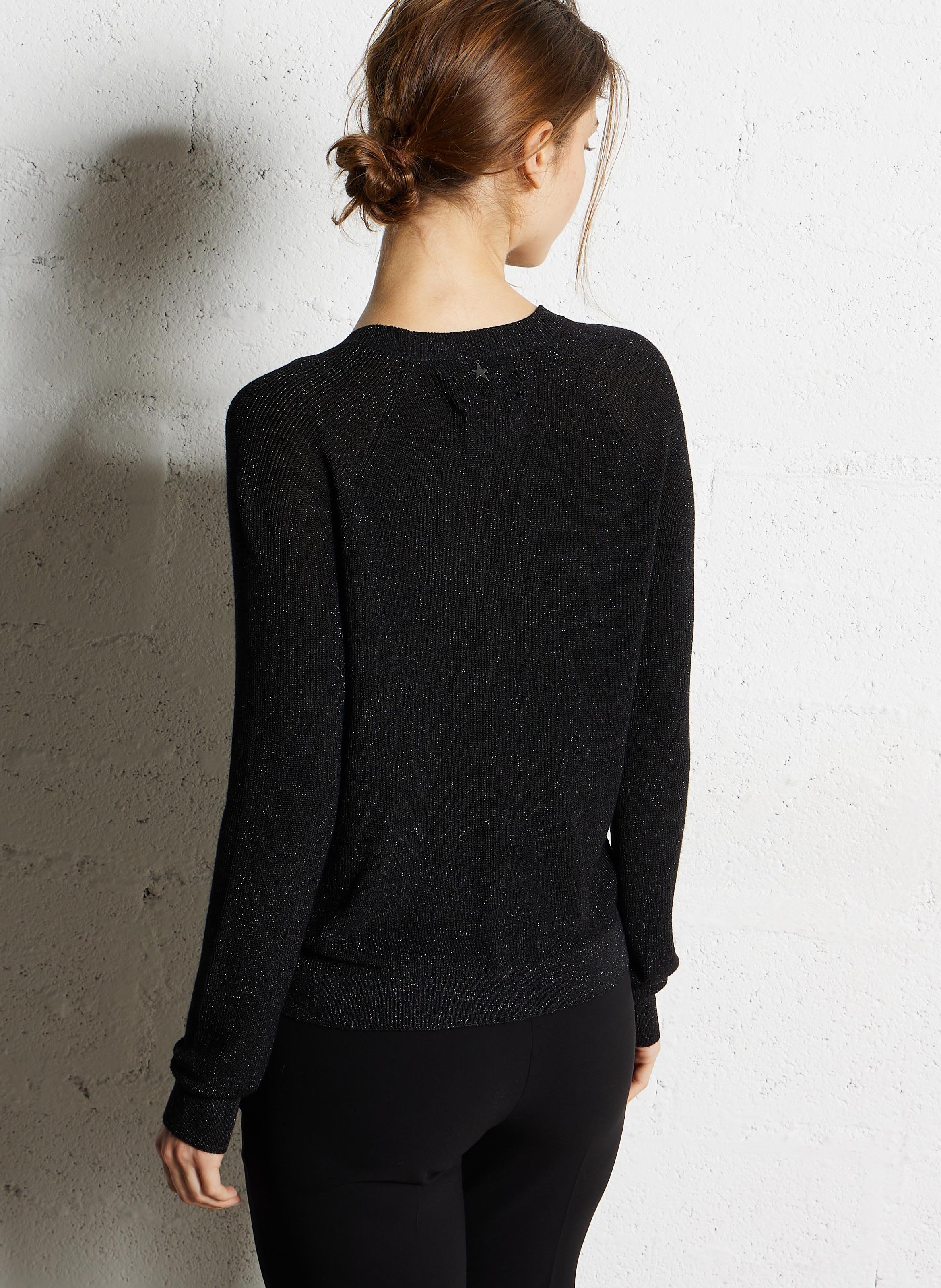 Gilet droit à col V Noir