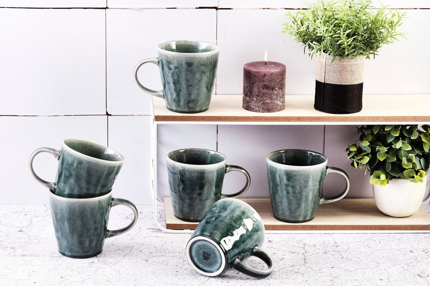 MOON - 6-piece mug set BJORN Blue