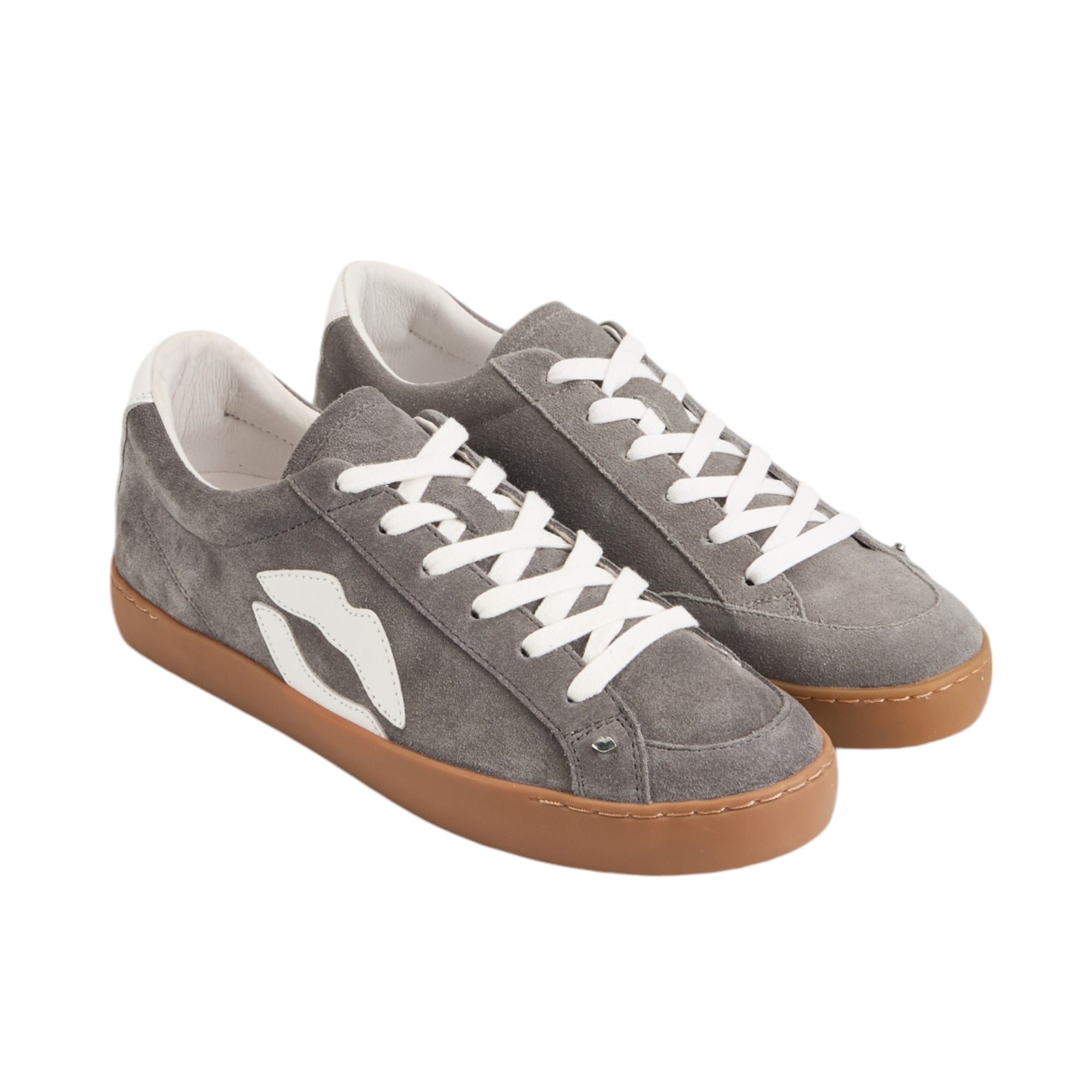 Jimmy leather sneakers BONS BAISERS PARIS Grey