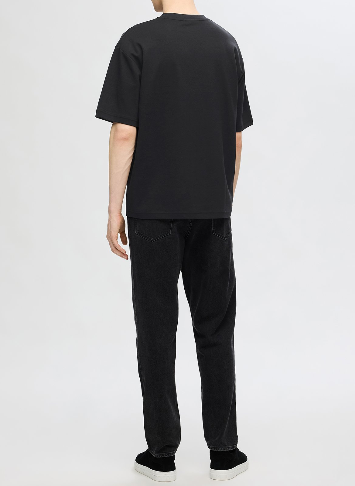 Tee-shirt oversize en coton bio mélangé SELECTED Noir