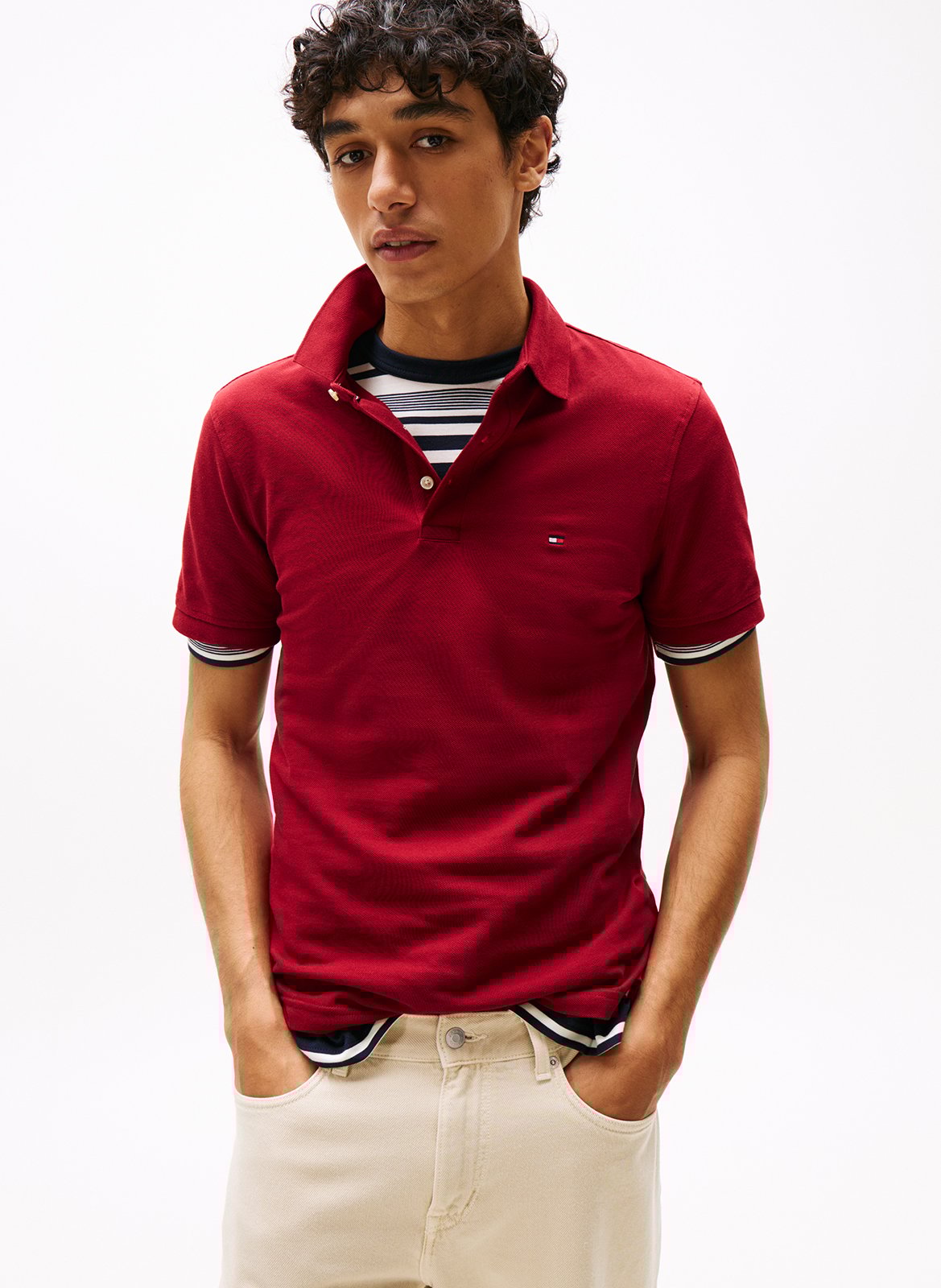 Polo slim-fit en coton bio TOMMY HILFIGER