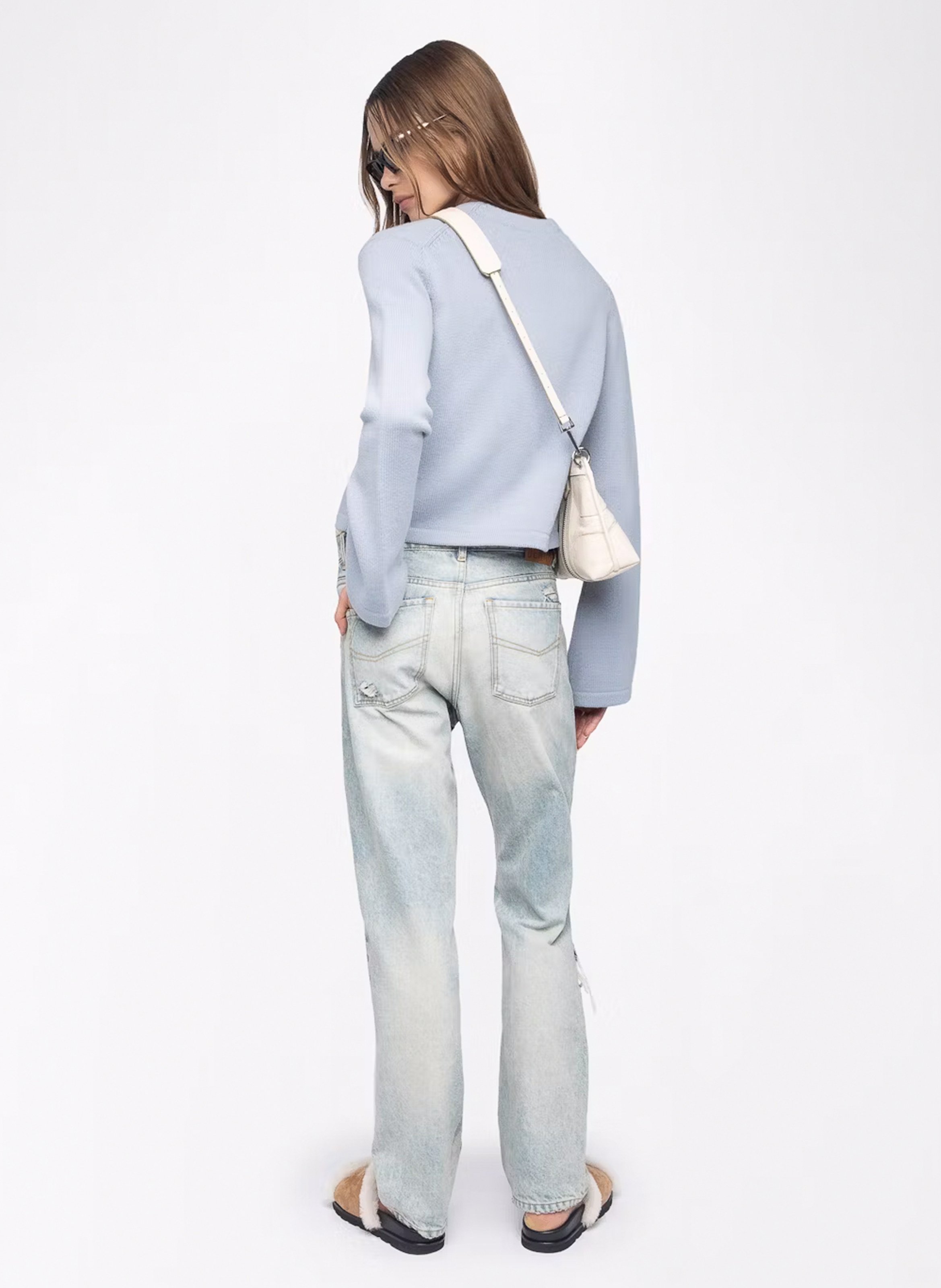 V-Ausschnitt-Knopfleiste aus Kaschmir ZADIG&VOLTAIRE Blau