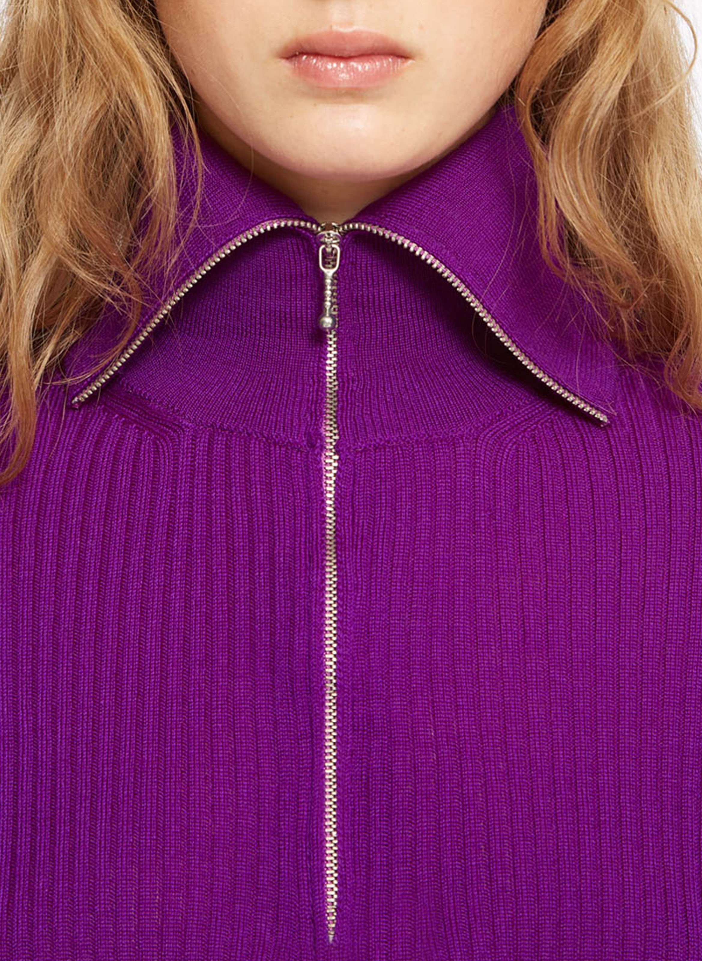Pull col montant en laine ROSEANNA Violet