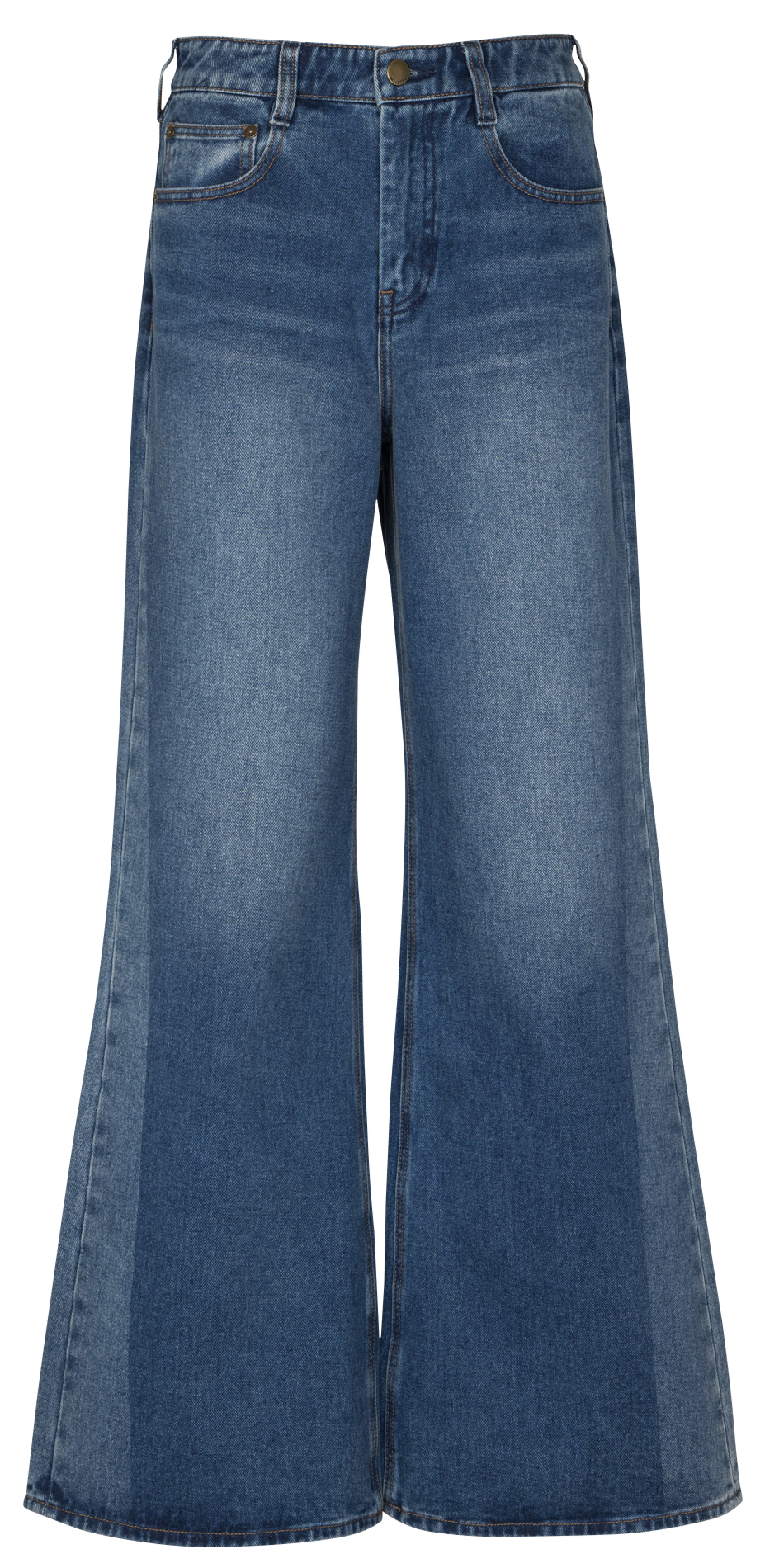 Jean flare taille haute en coton BILLABONG Bleu
