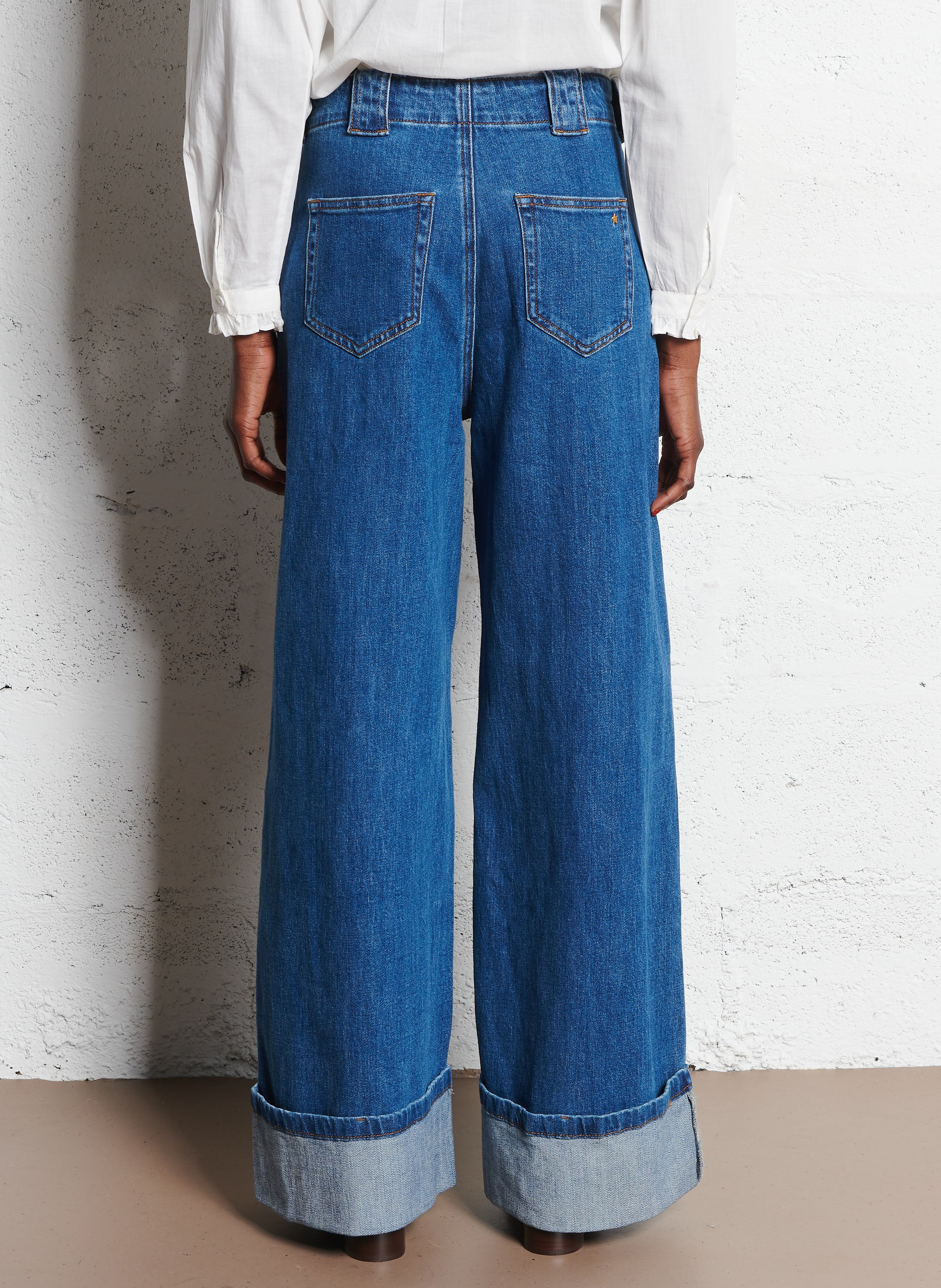 Jean large en coton mélangé LA PETITE ETOILE Bleu