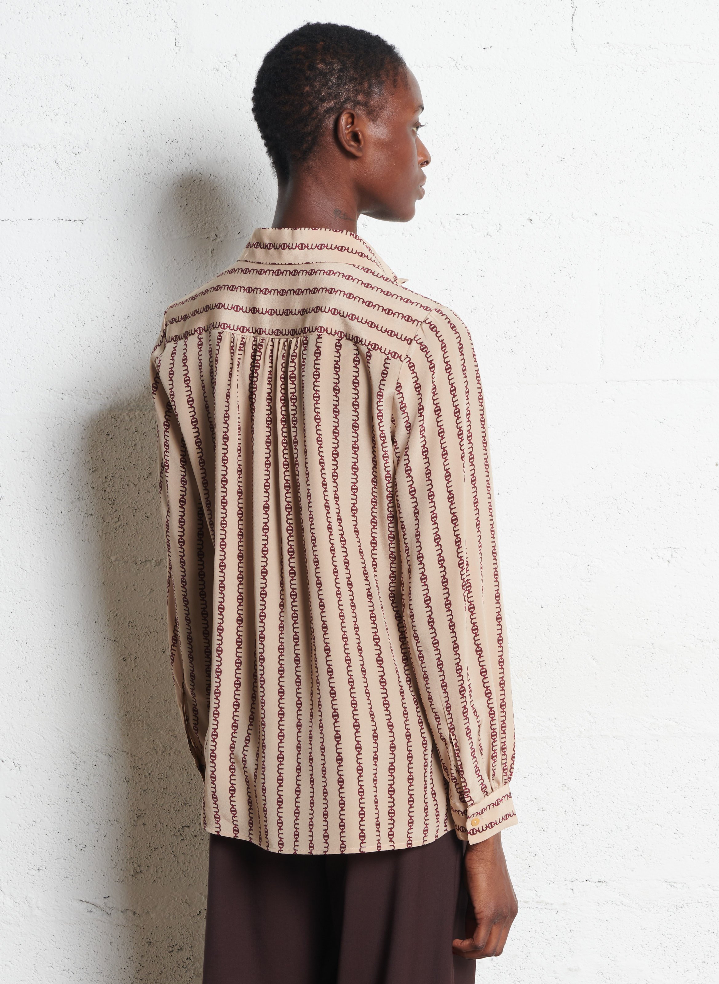 Chemise col classique en soir MOMONI Beige