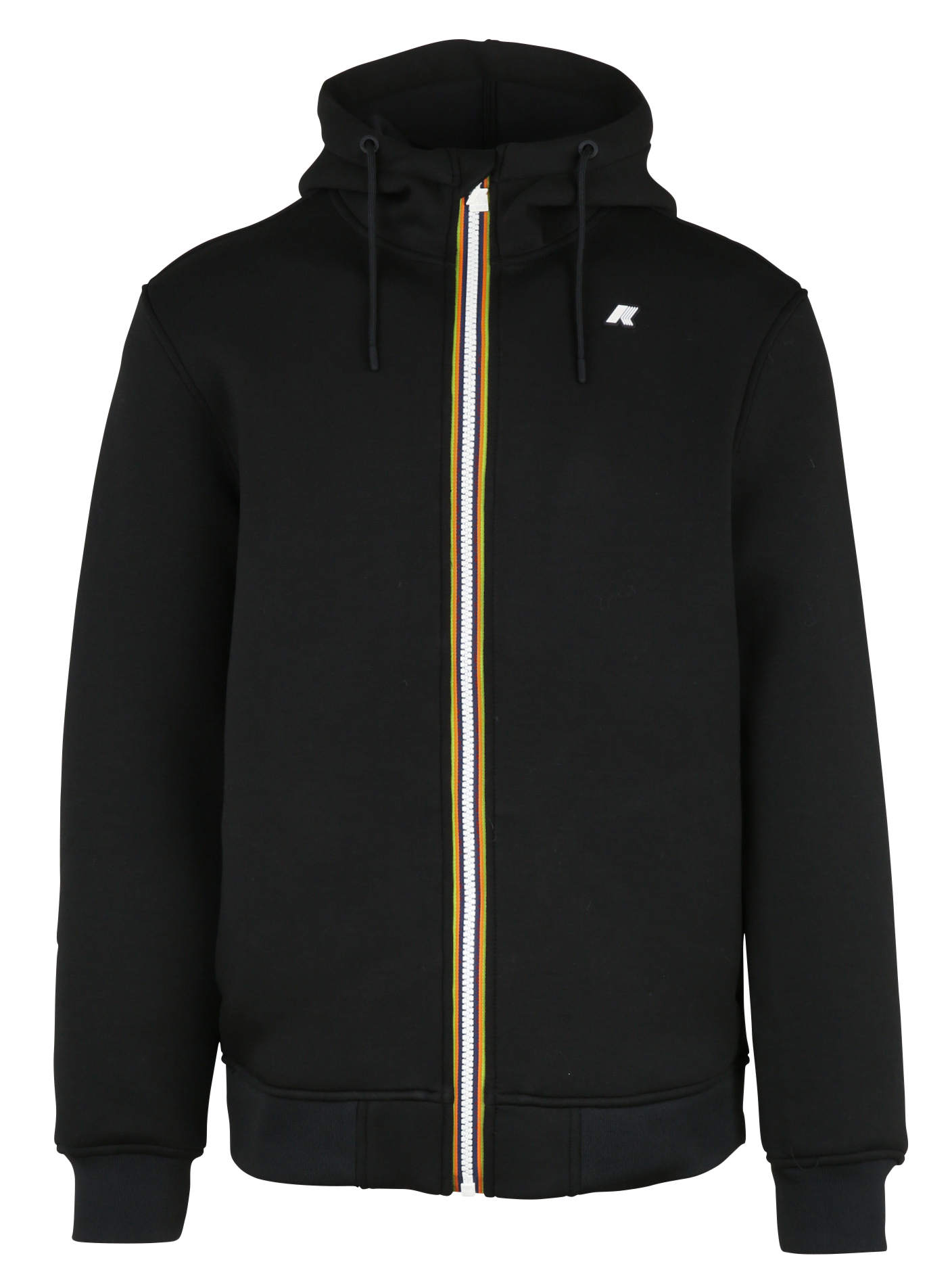 Weiter Kapuzen-Zipper-Sweatshirt Schwarz