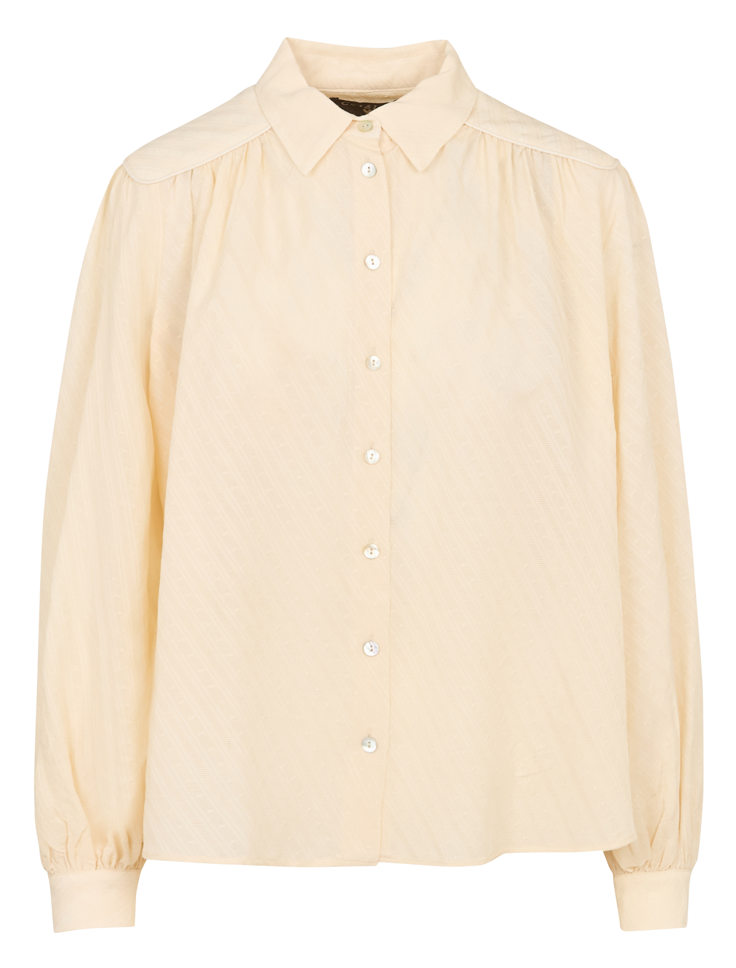 Chemise col classique en laine et soie  Perle