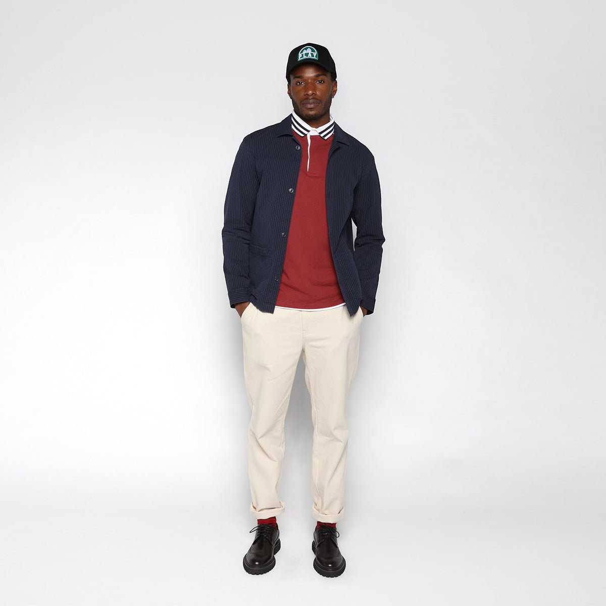 Straight leg pants with elastic waistband SERGE BLANCO White