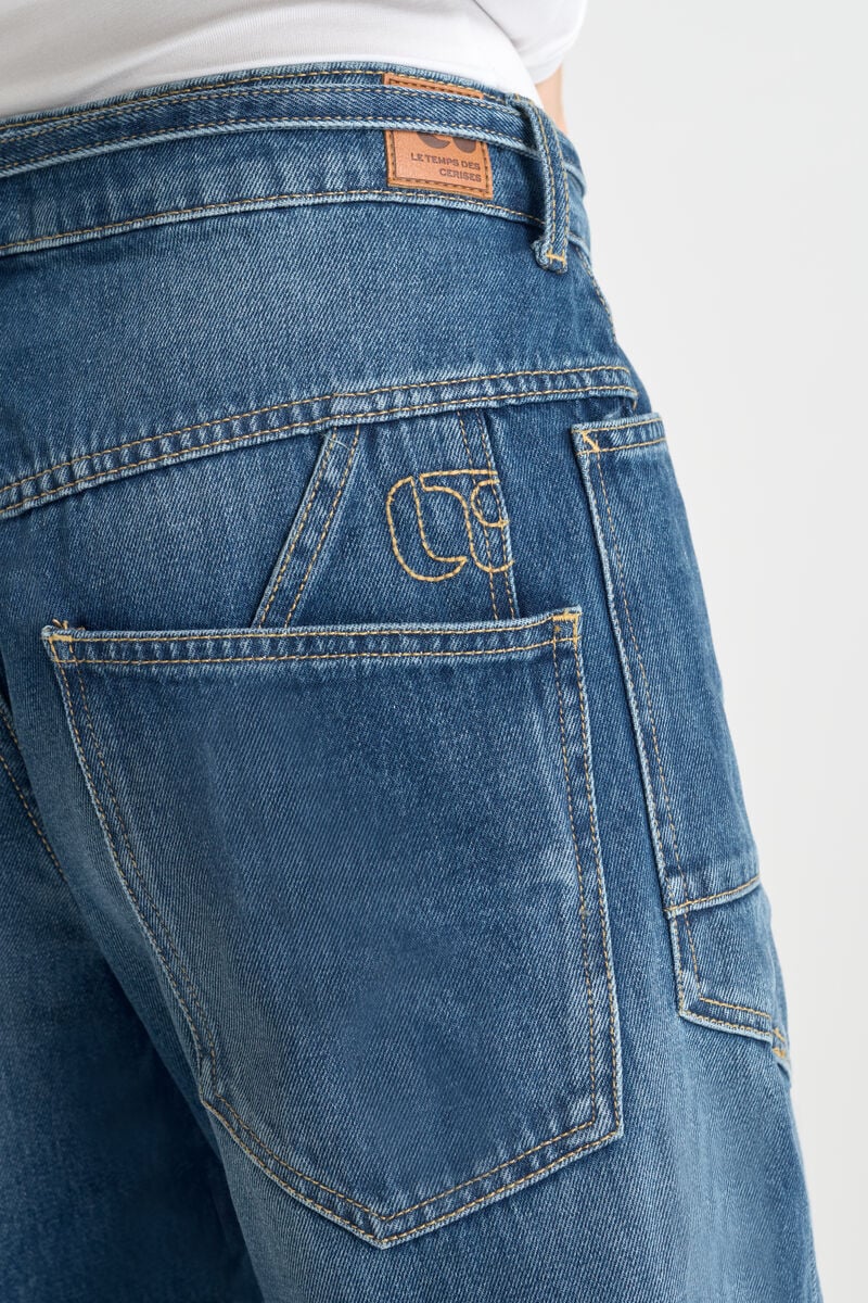 Loose jeans, wide leg, length 34 LE TEMPS DES CERISES Blue