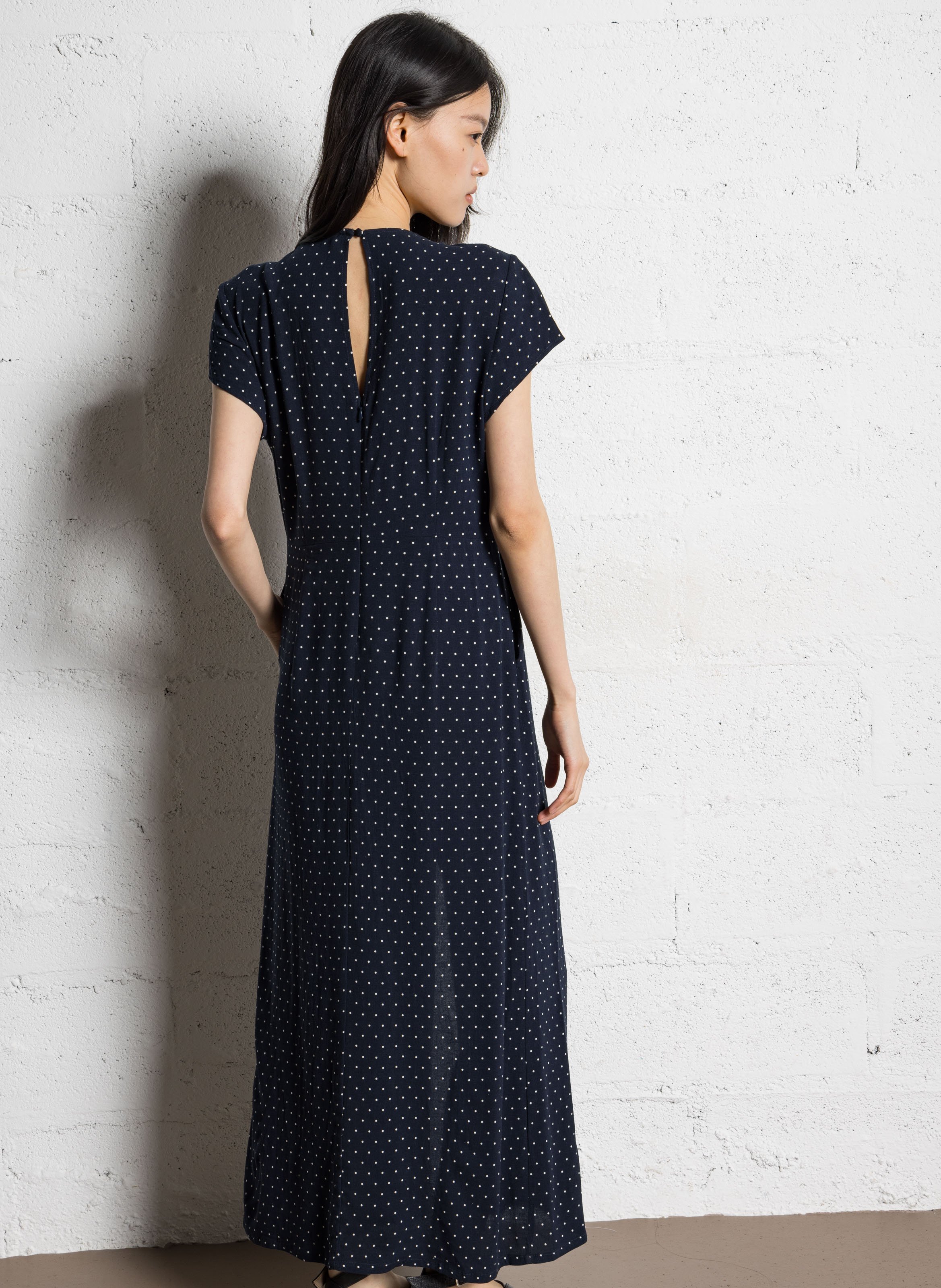 Halflange jurk met print NICE THINGS Blauw