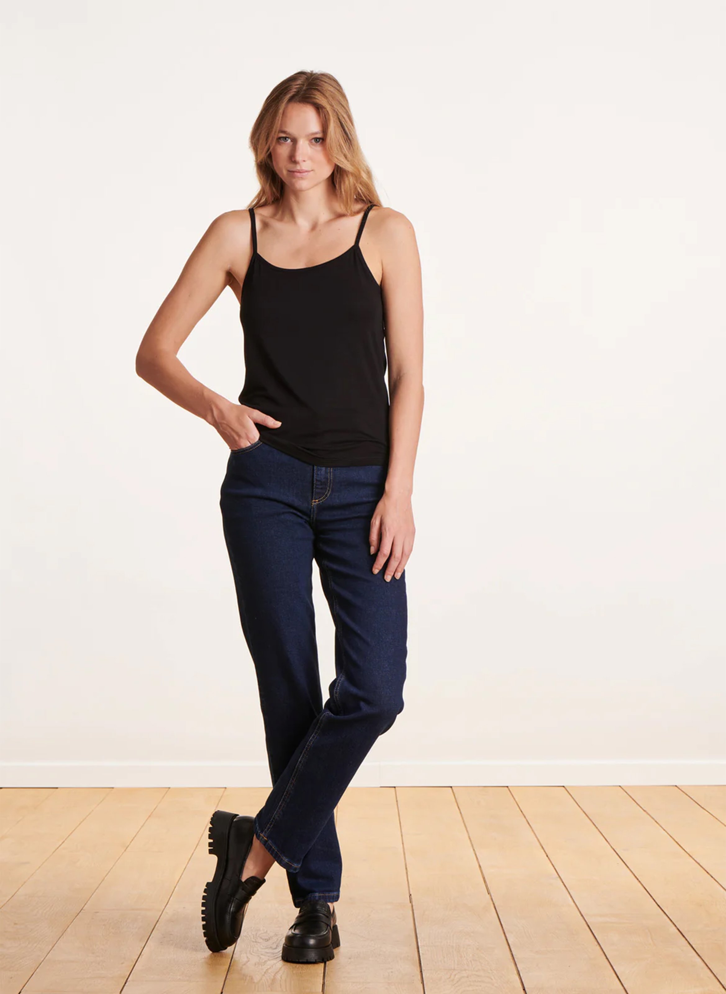 Strappy tank top LA FEE MARABOUTEE Black