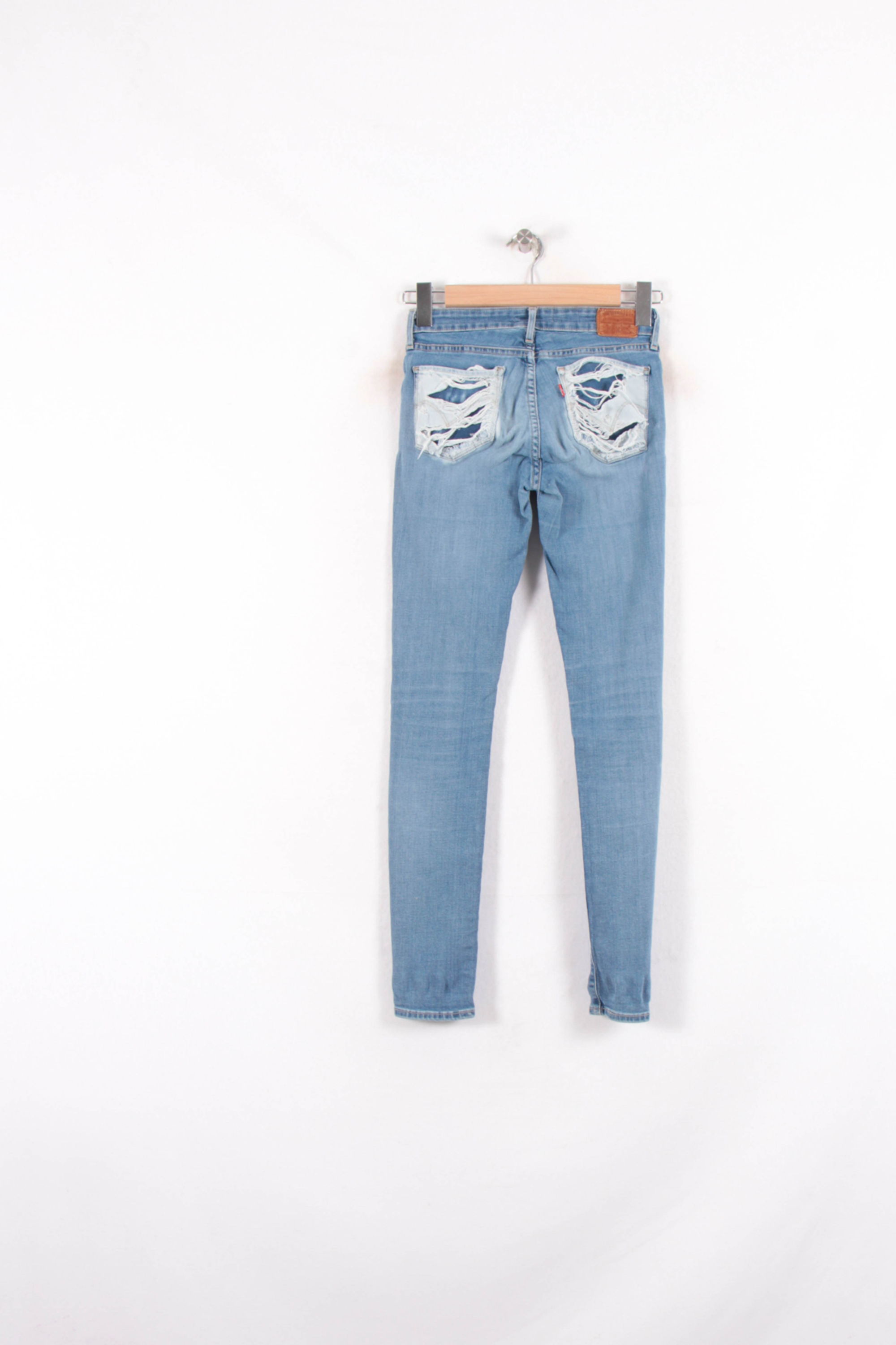 Cropped slim jeans with studs LEVI'S - Seconde main Blue