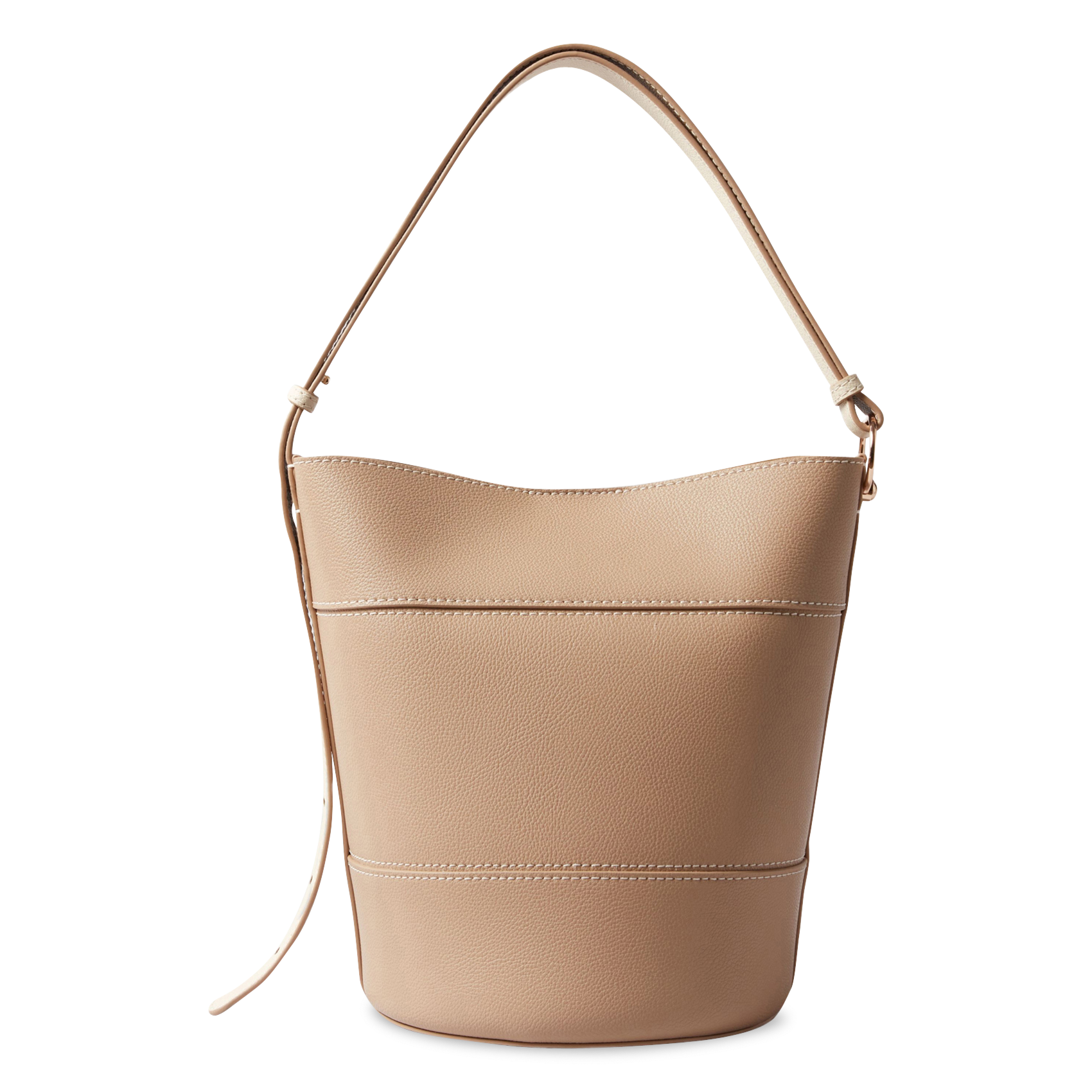 Corina leather bucket bag CLAUDIE PIERLOT Beige