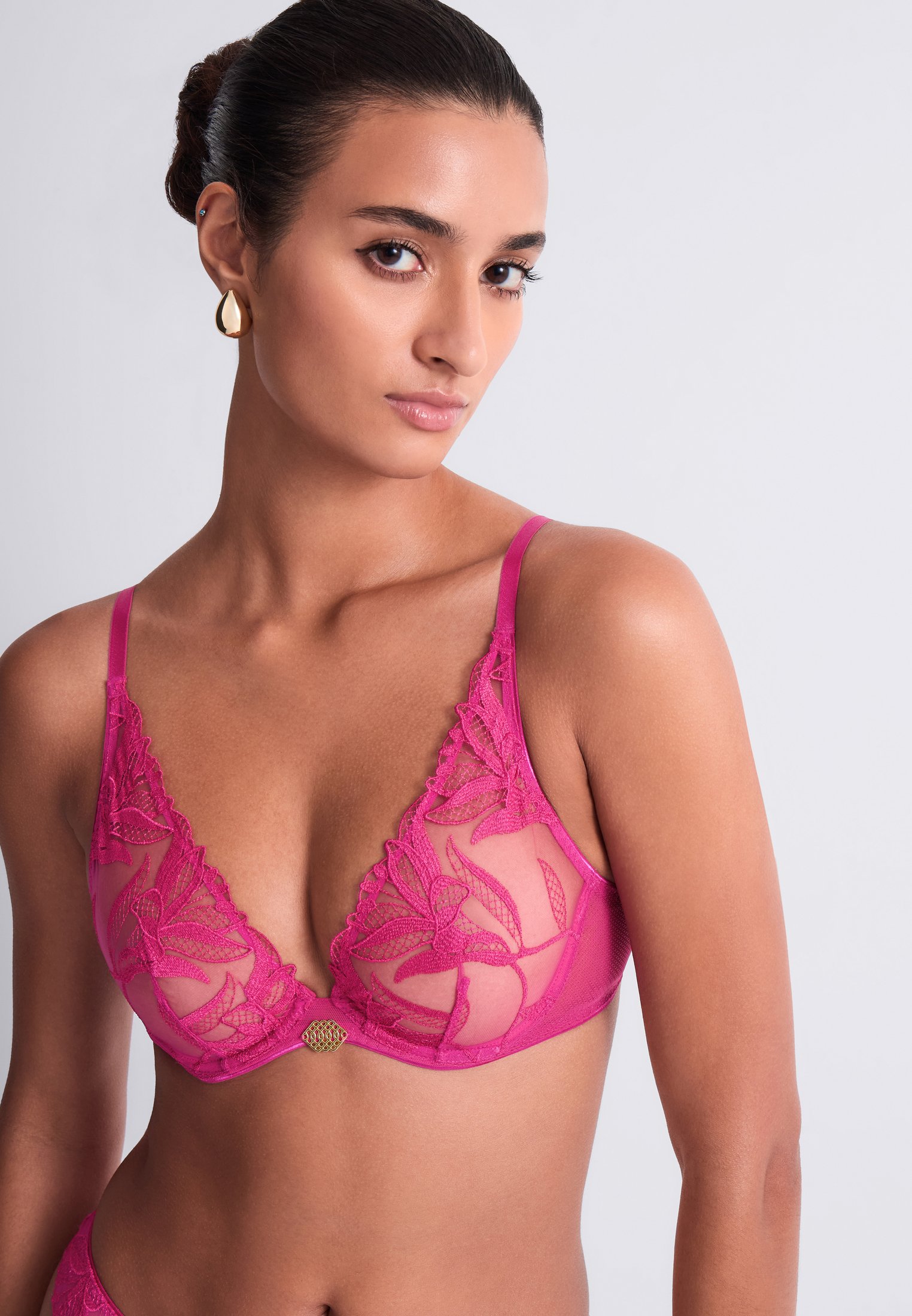 Architecture underwired triangle bra AUBADE Pink