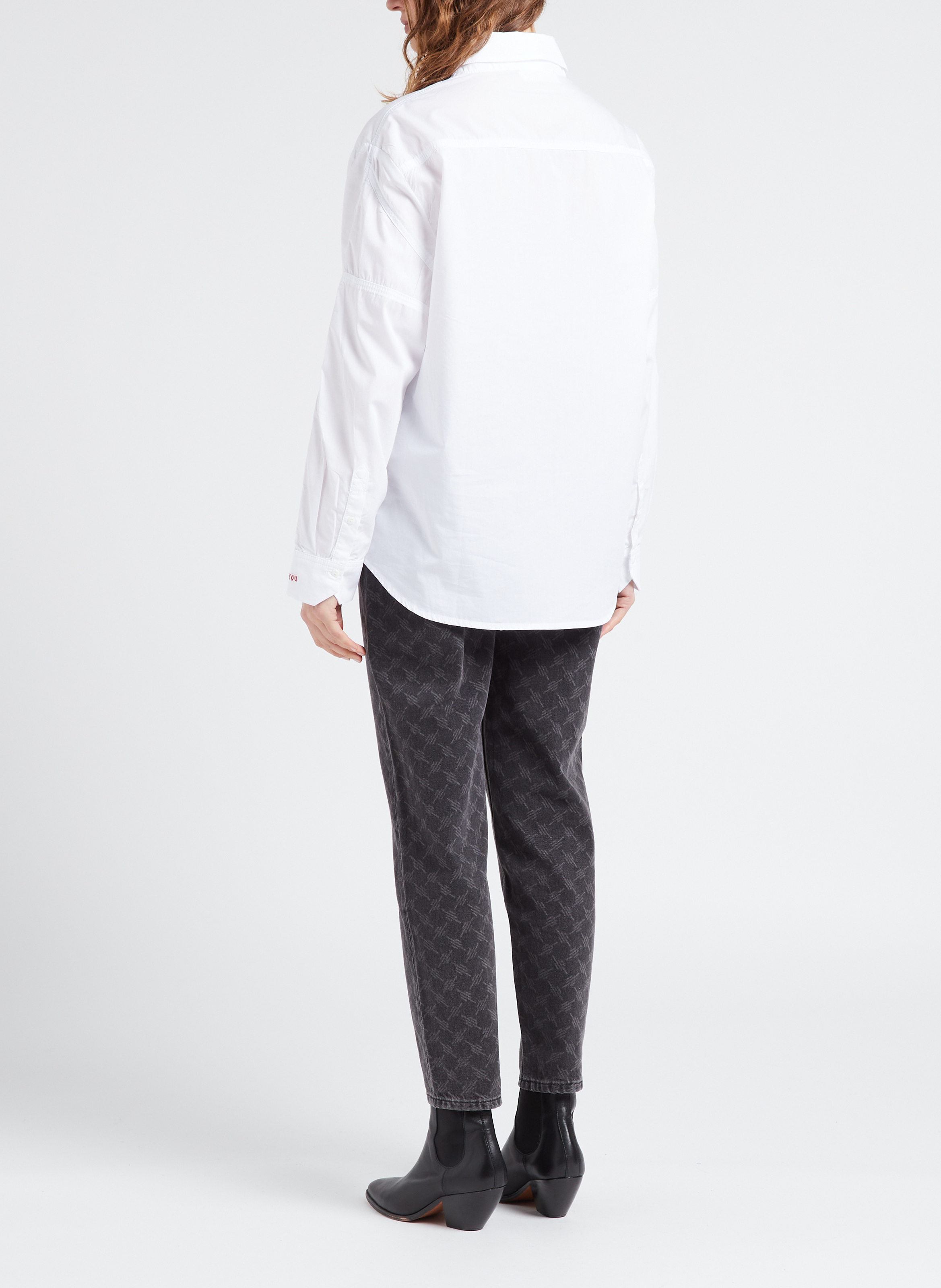 Cotton-blend straight-leg jeans OBJECT Black