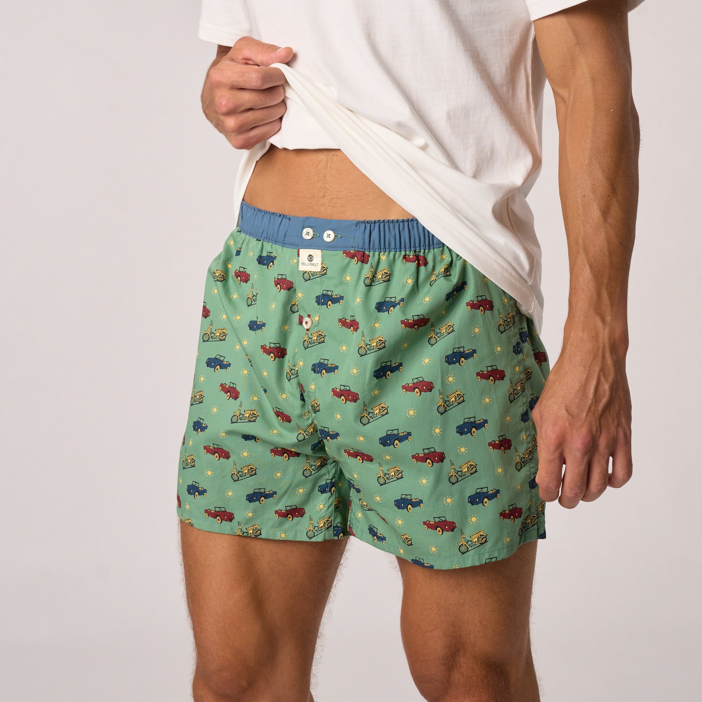 Organic cotton boxer shorts BILLYBELT Green