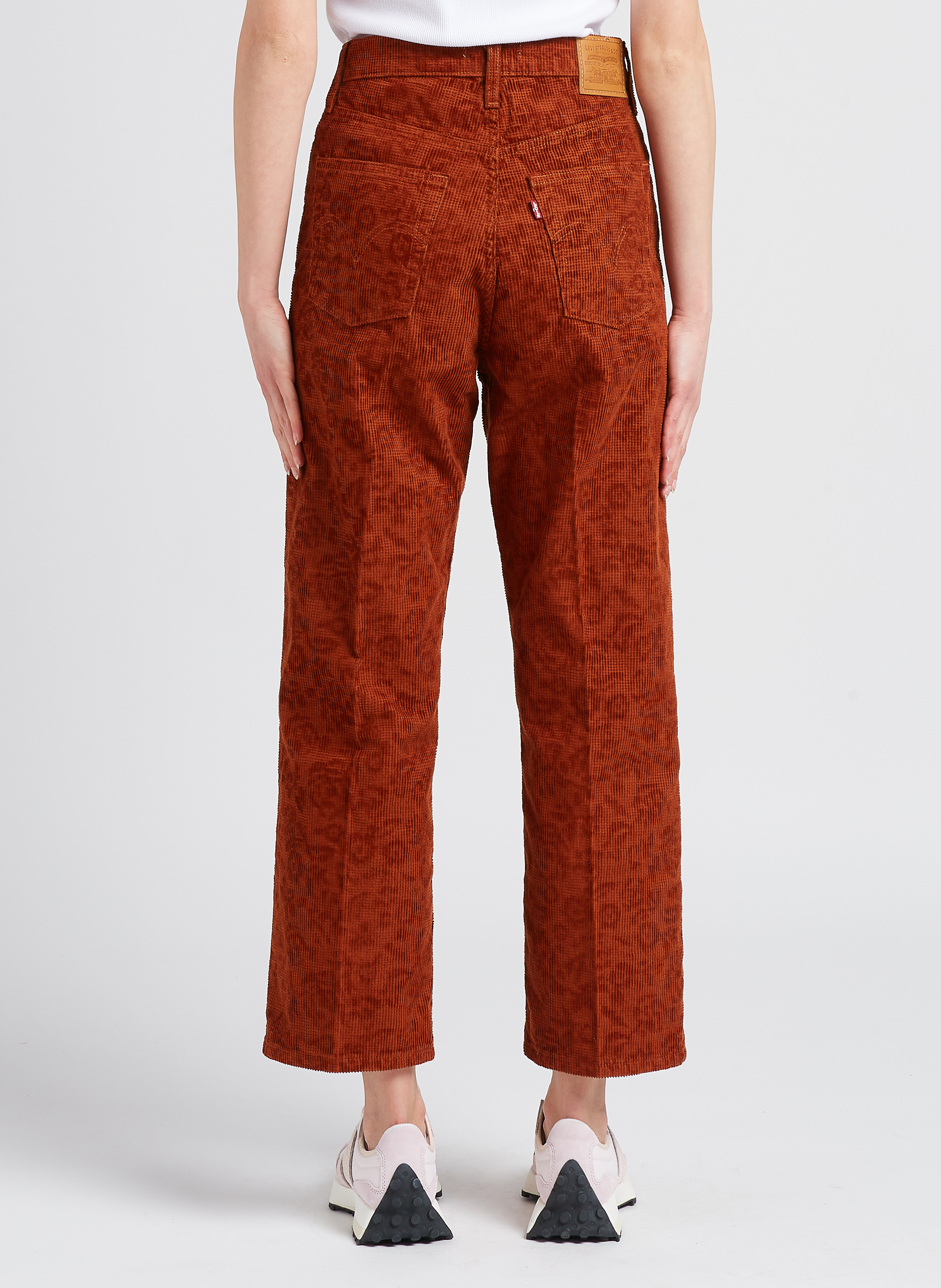 Pantalon droit velours côtelé  LEVI'S Orange