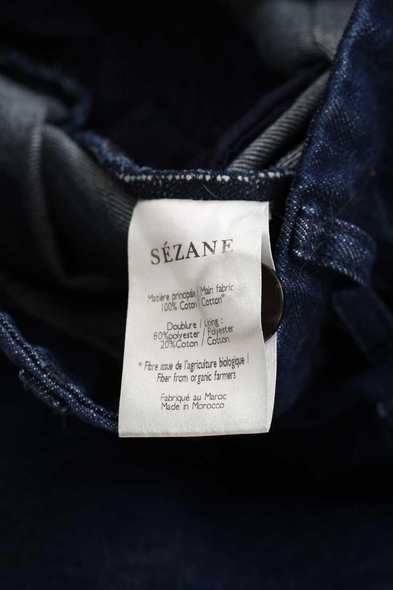 Straight cotton-blend pants SEZANE - Seconde main Blue
