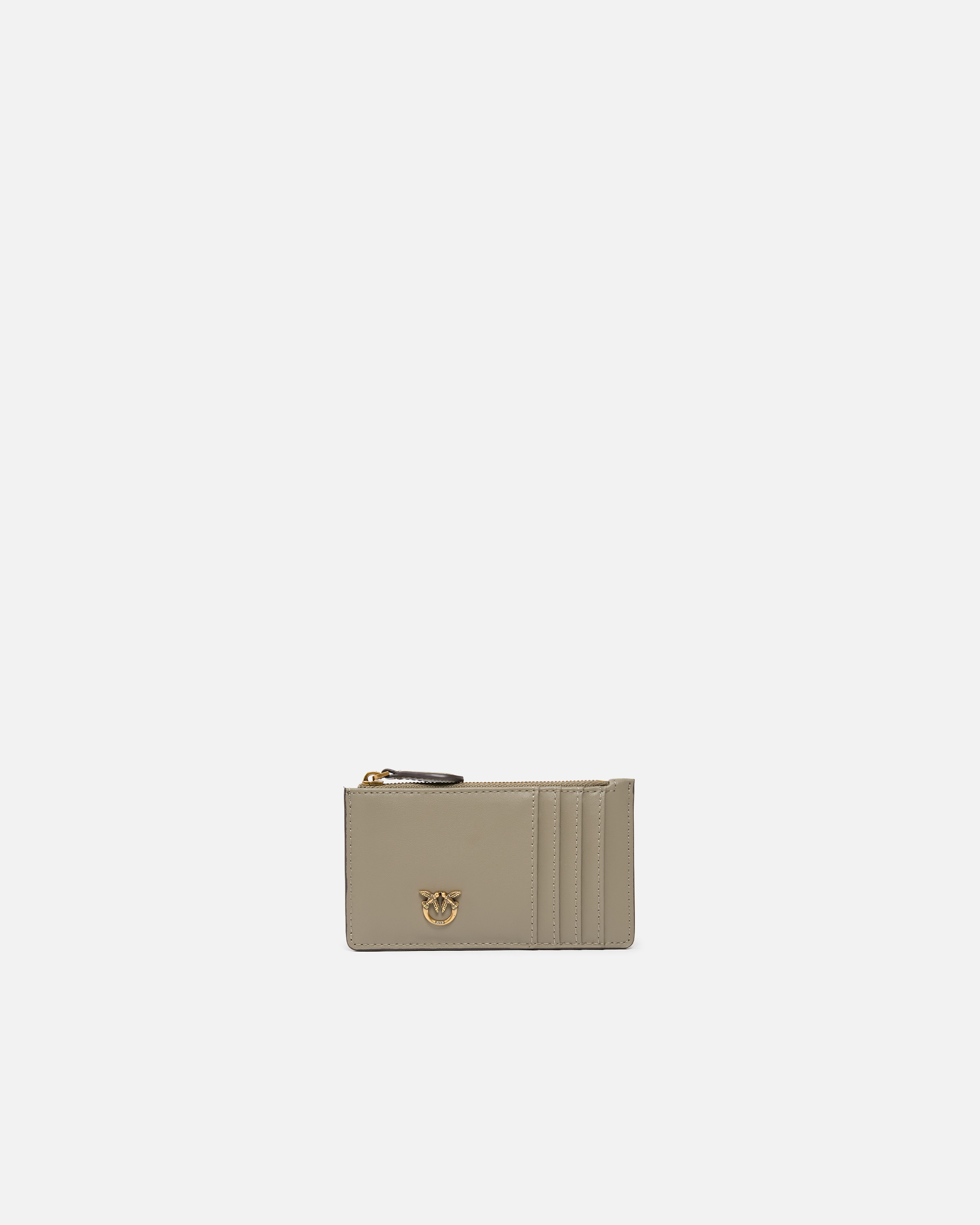 Zipped card holder PINKO Brown