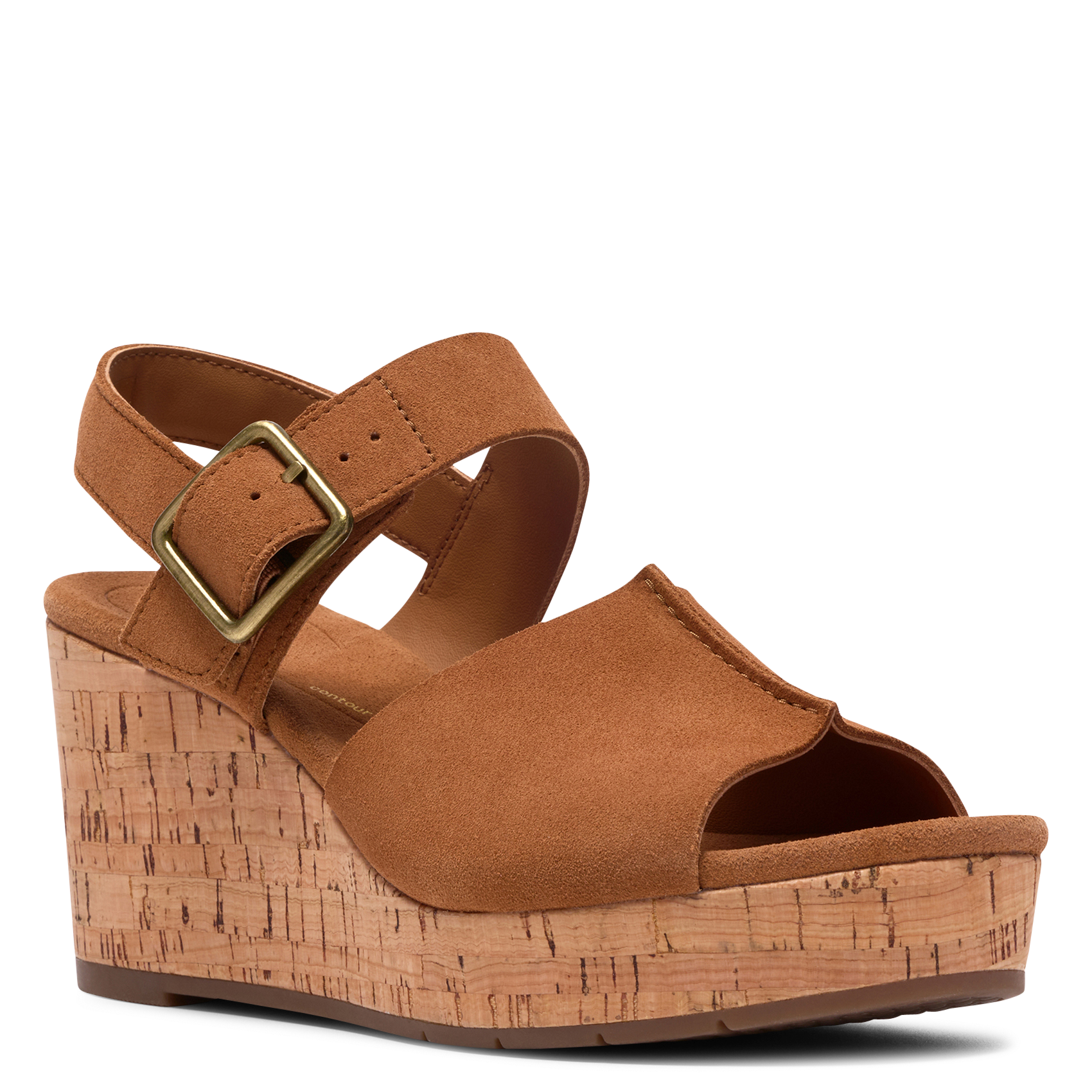 Espadrilles aus Wildleder mit Keilabsatz CLARKS Braun